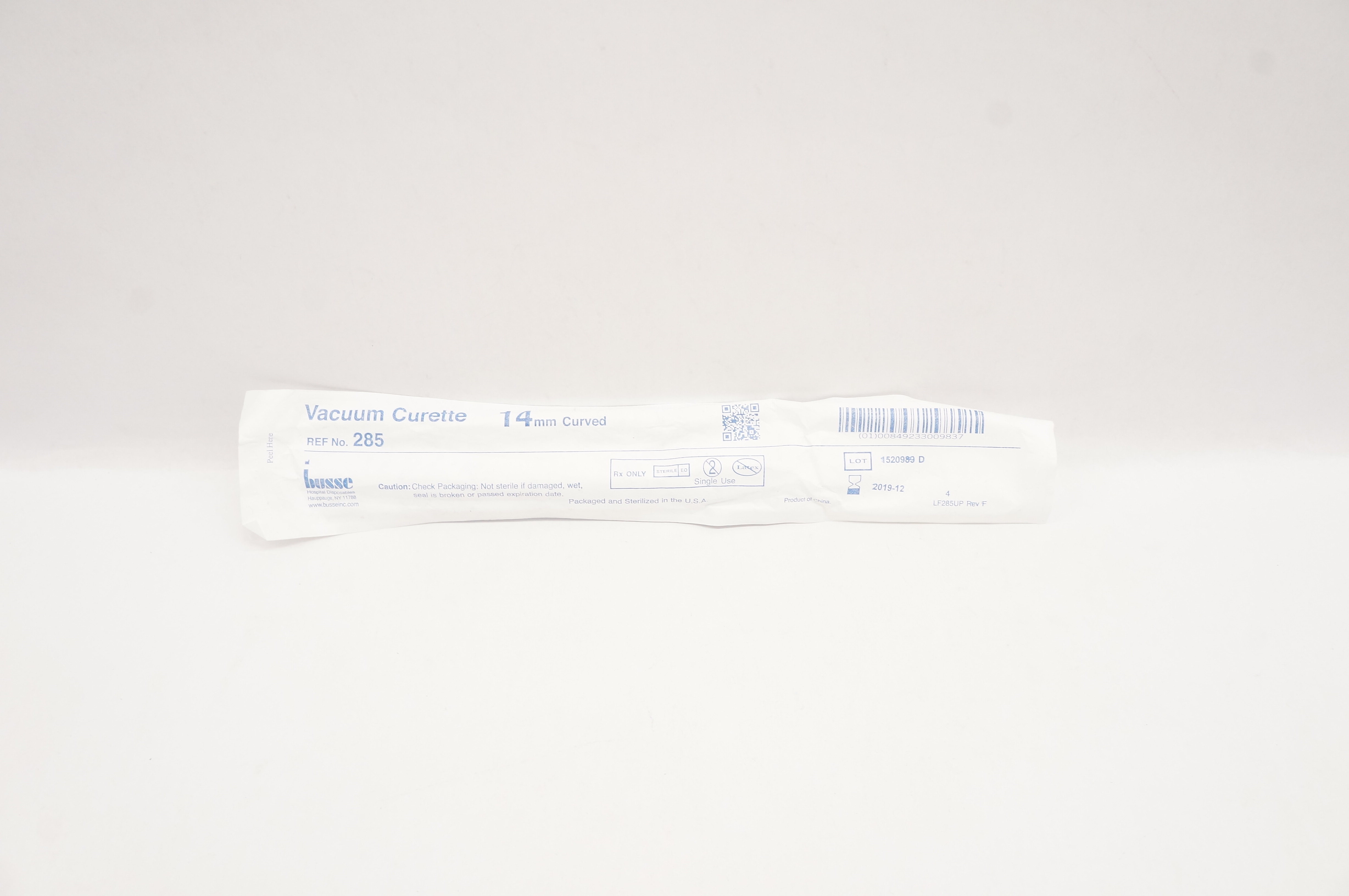 Busse 285 Vacuum Curette 14mm, Curved (x)