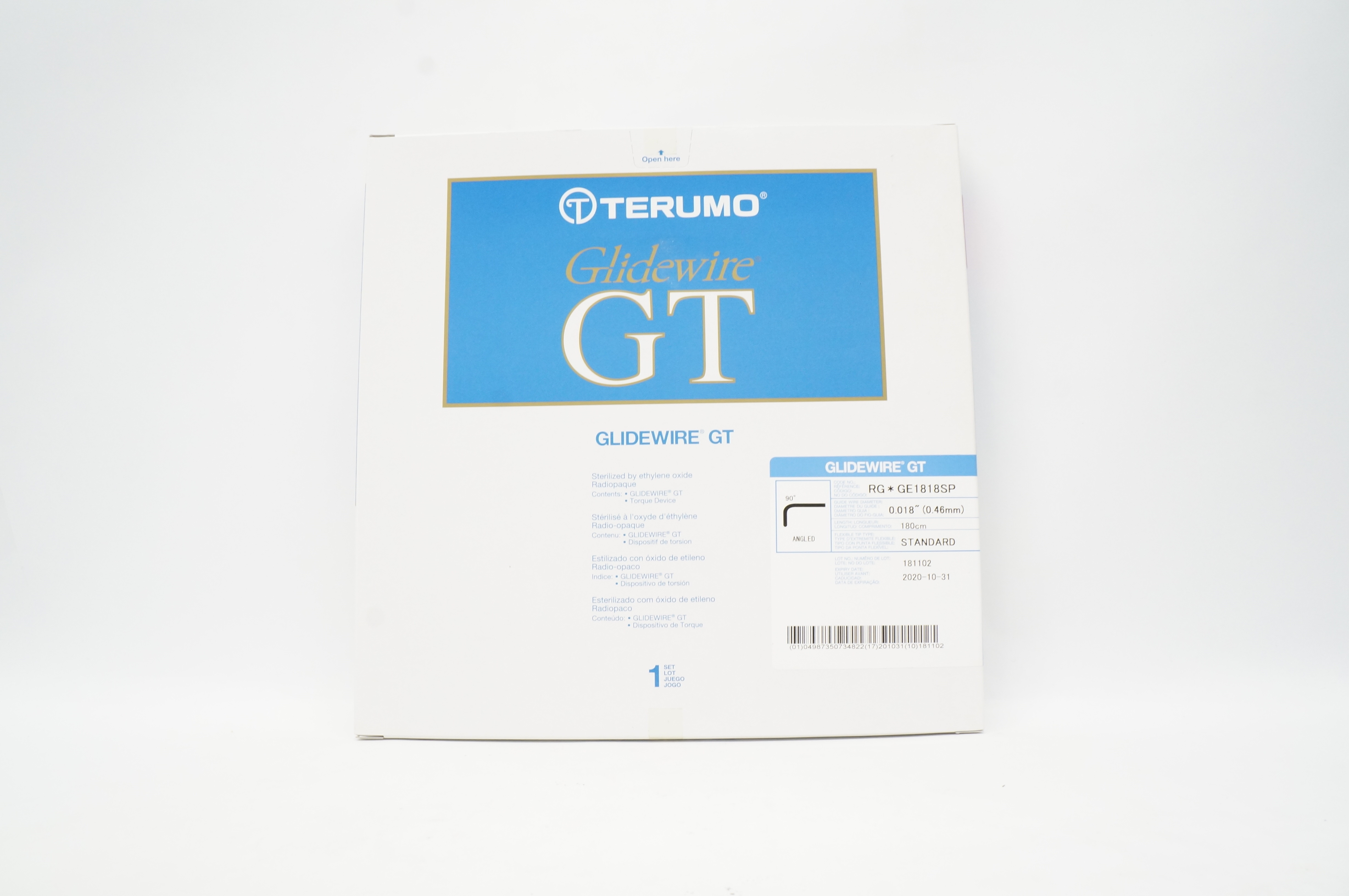 Terumo GE1818SP Glidewire GT, Standard, 180cm x 0.018inch (x)