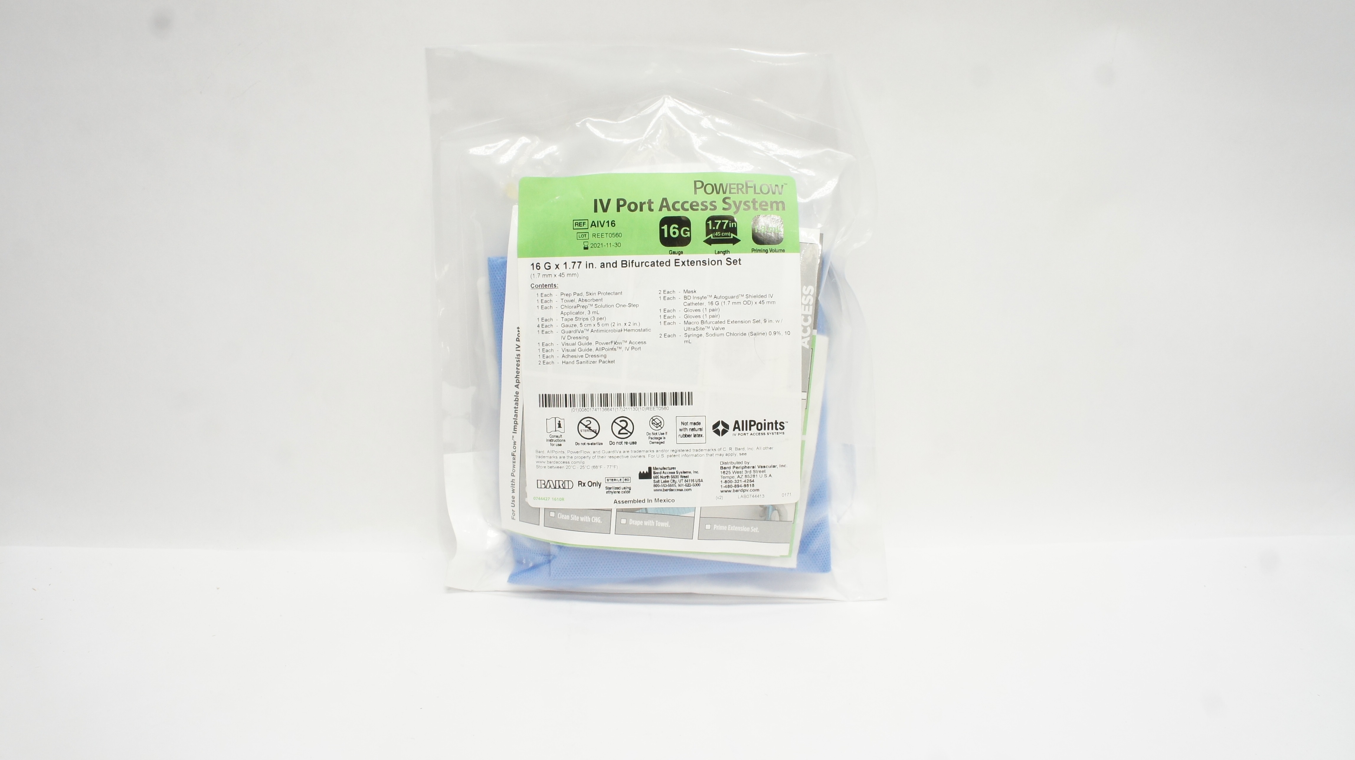 Bard AIV16 PowerFlow IV Port Access System 16Gx1.77In & Bifurcated Extension Set