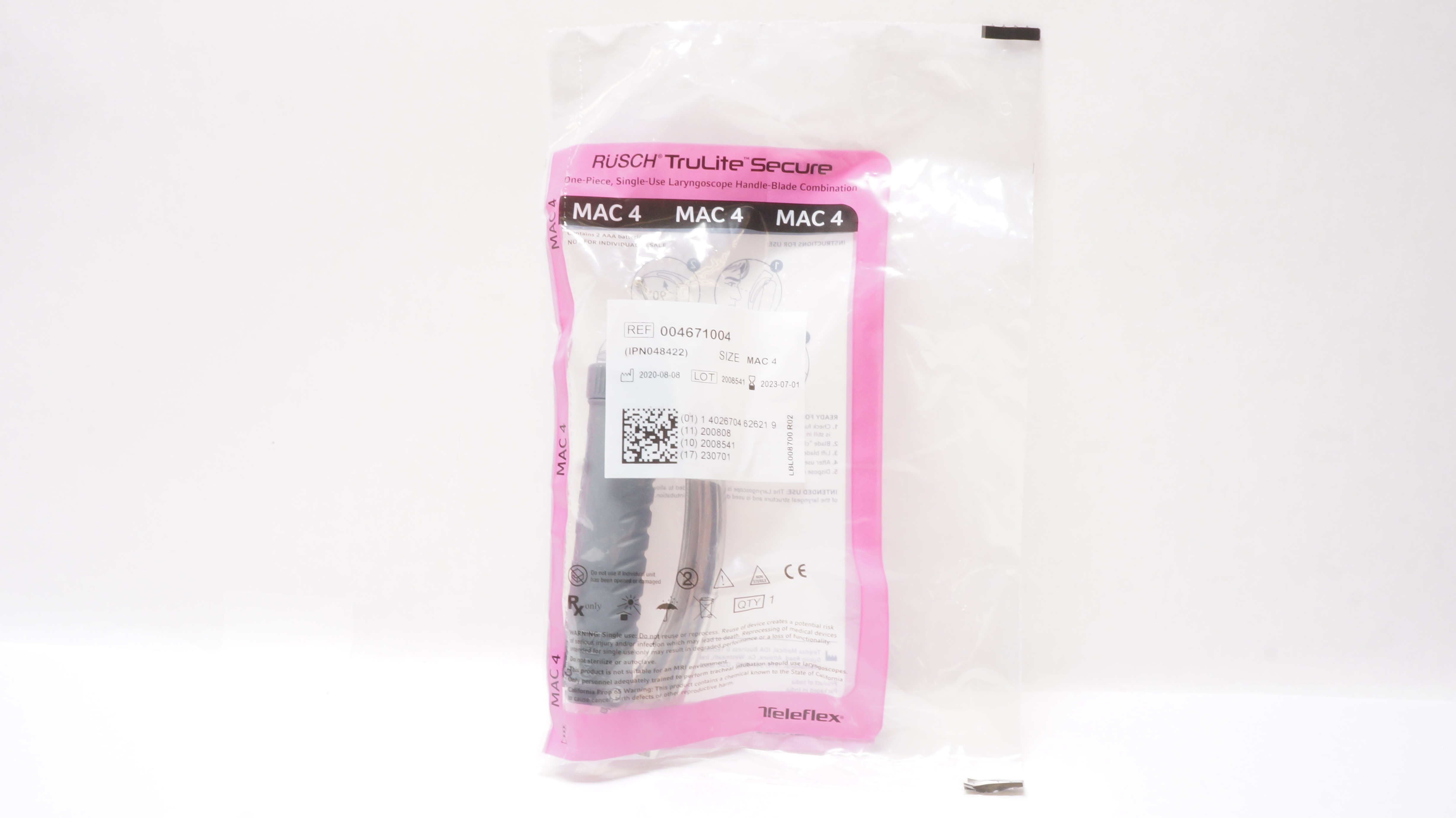 Teleflex 004671004 TruLite Secure Laryngoscope Handle-Blade Combination MAC 4(x)