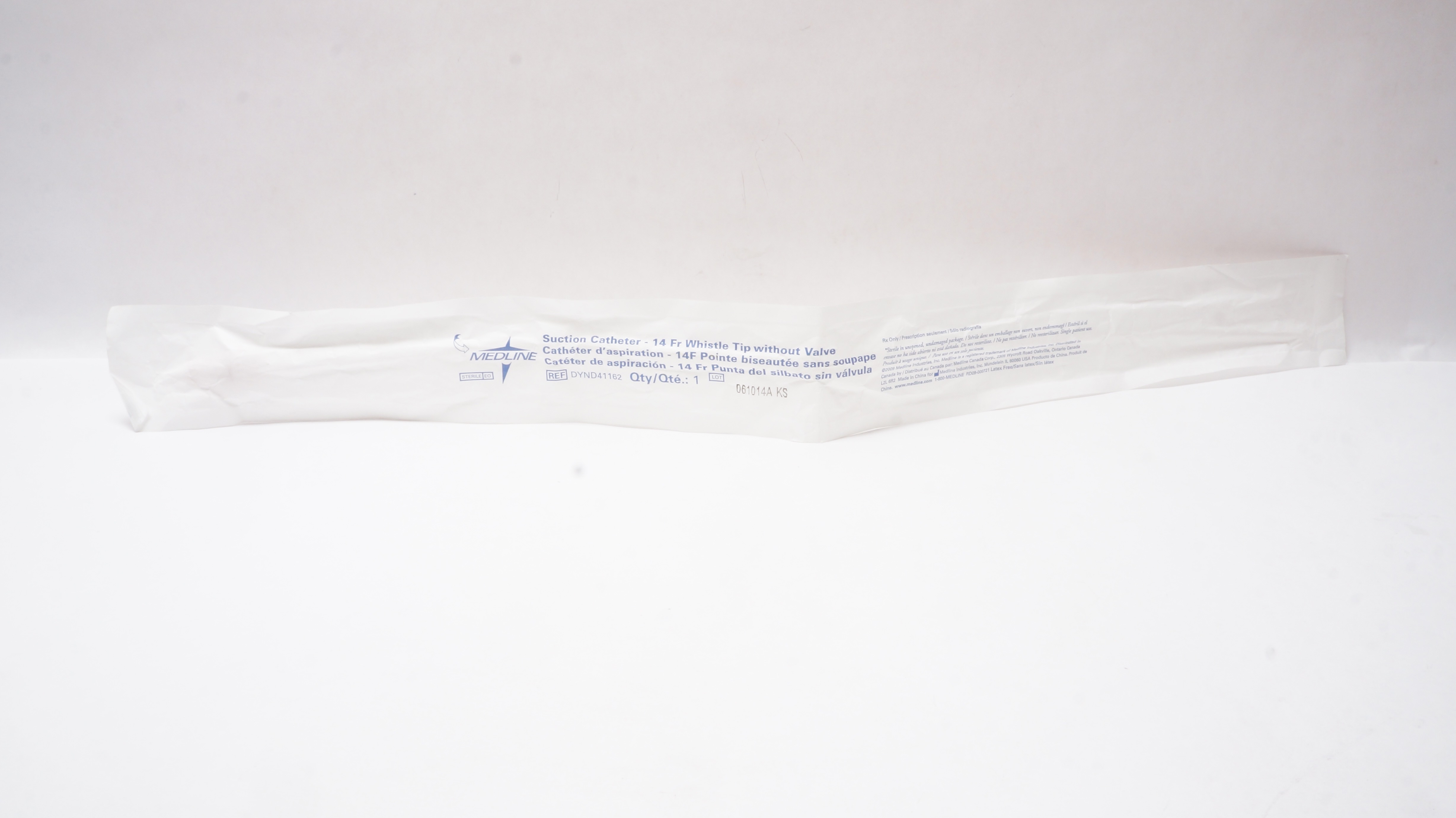 Medline DYND41162 Suction Catheter 14Fr Whistle Tip Without Valve