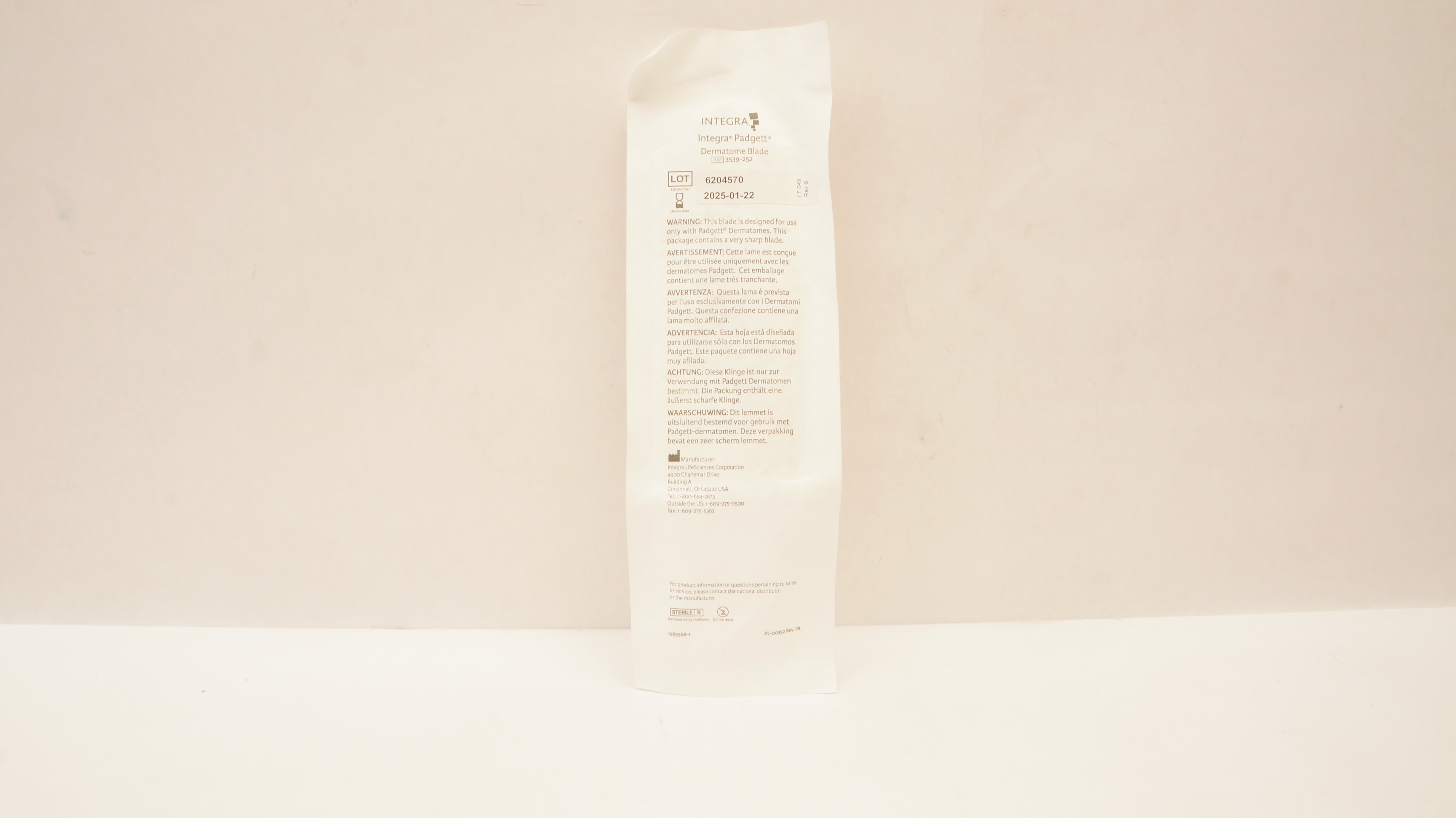 Integra 3539-252 Padgett Dermatome Blade