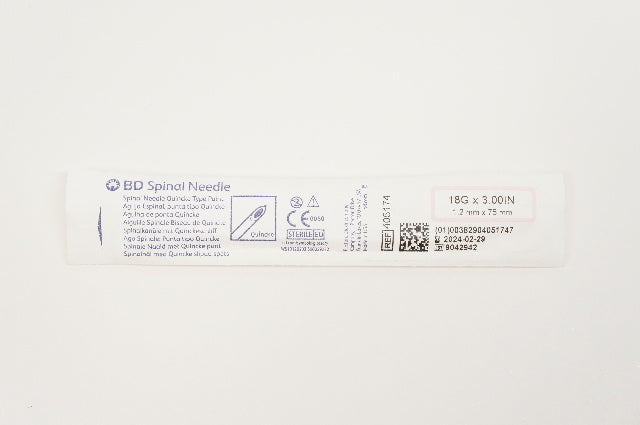 BD 405174 Spinal Ndle Quincke Type Point 18G x 3inch