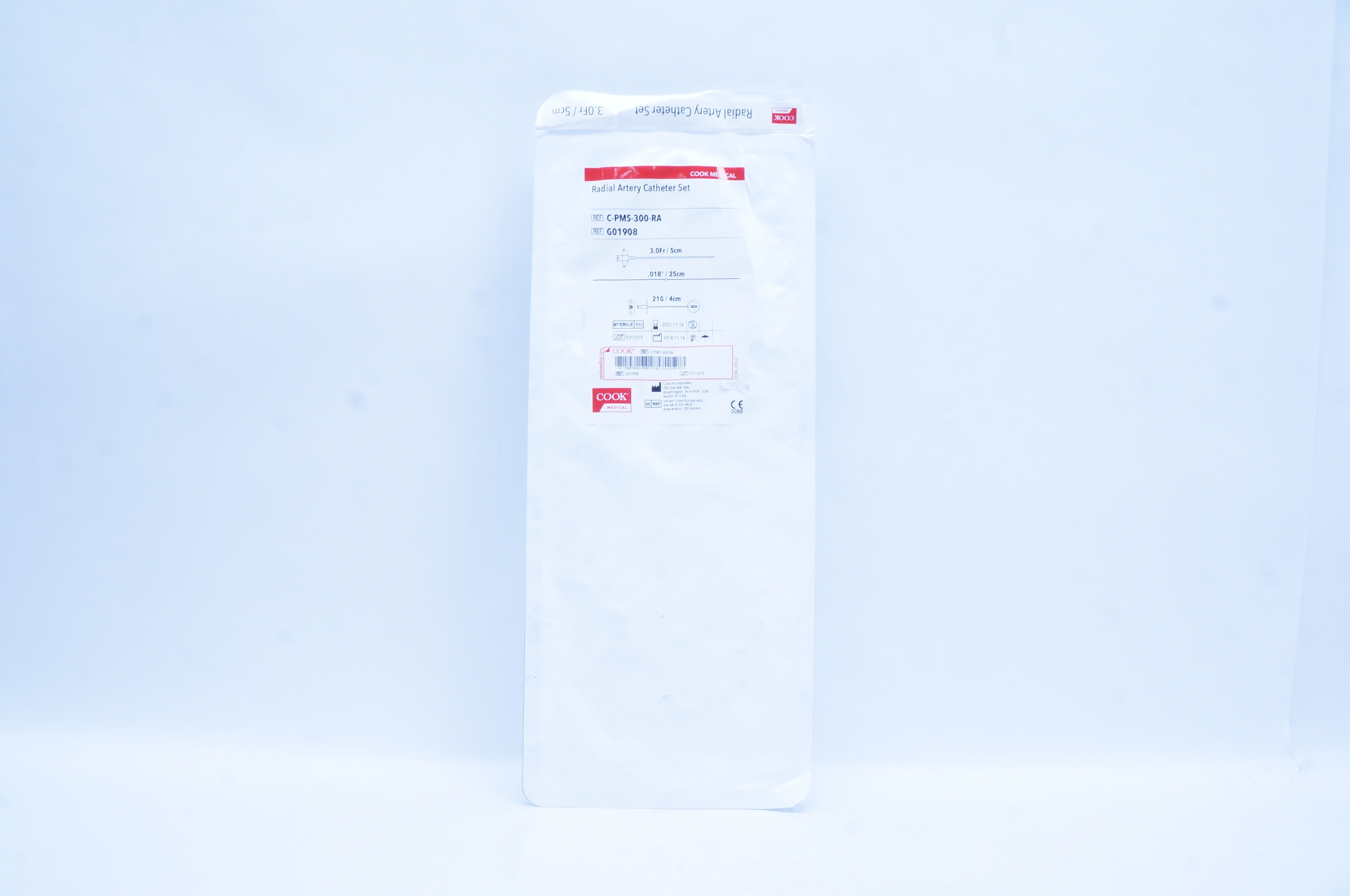 Cook Medical G01908 Radial Artery Cath. Set 3.0Fr. x .018inch x 21G