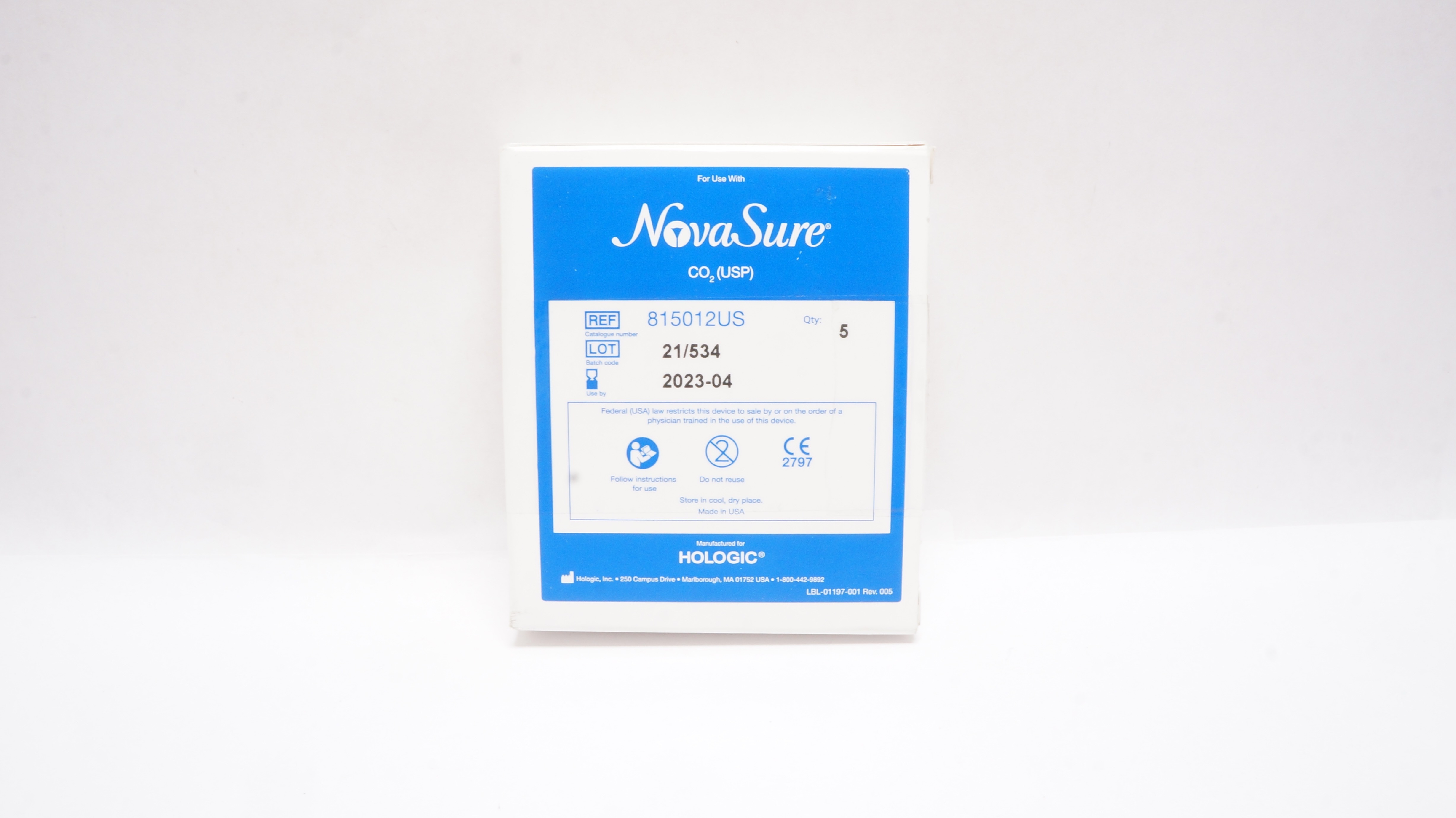 Hologic 815012US NovaSure CO2 USP (x) - Box of 5