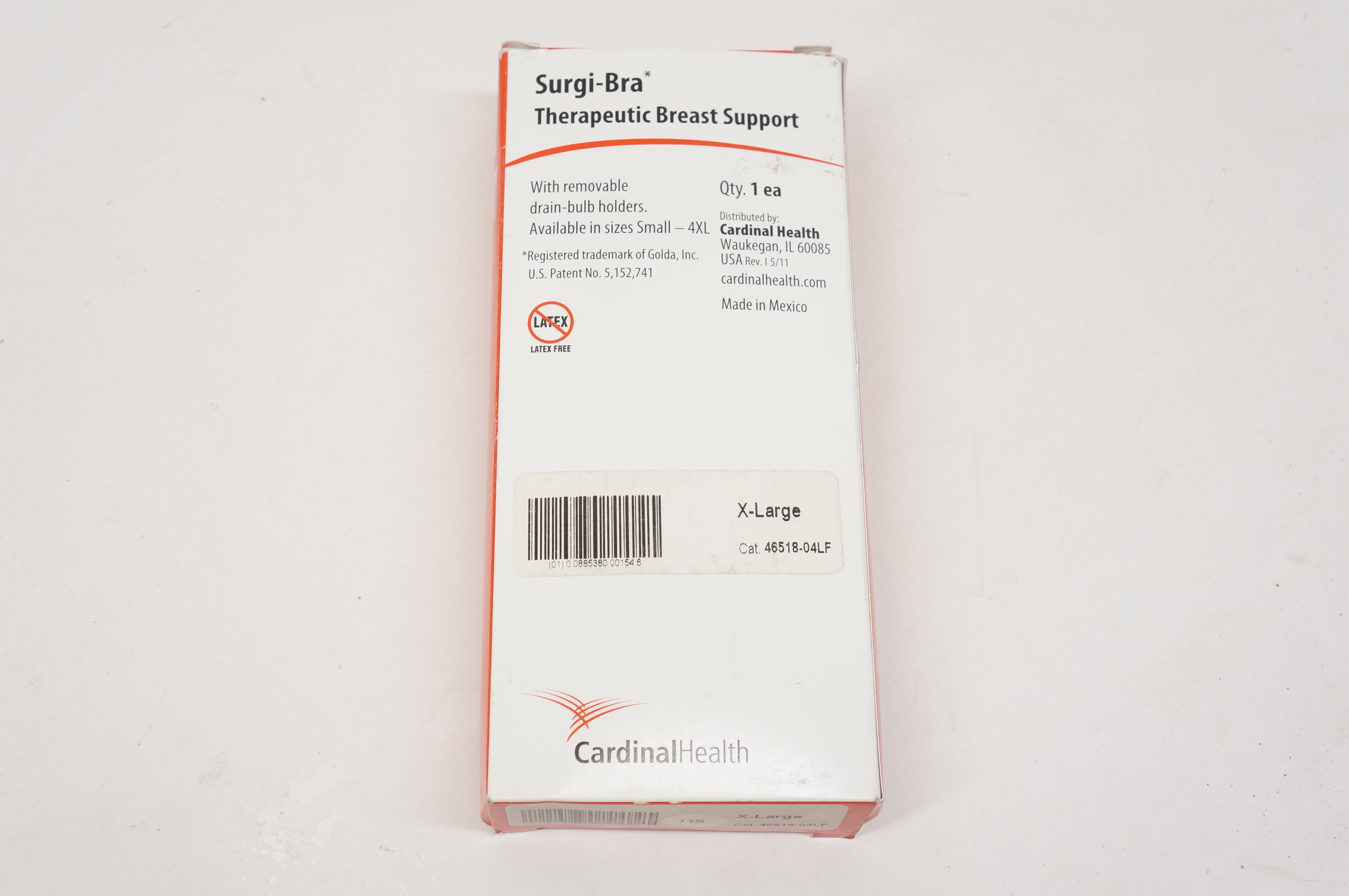 Cardinal Health 46518-04LF Surgi-Bra Therapeutic Breast Support, X-Large