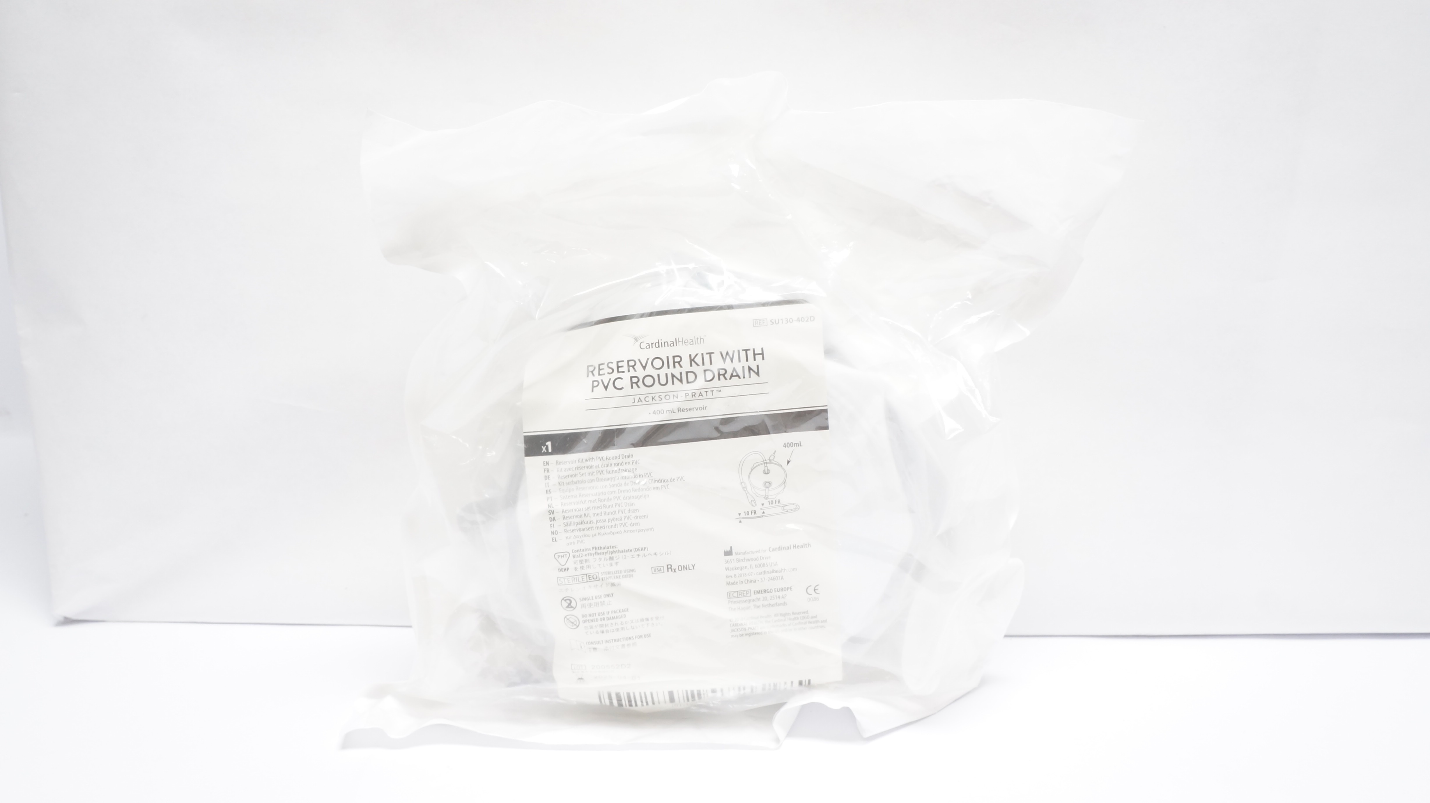 Cardinal Heatlh SU130-402D Jackson-Pratt Wound Drainage Systems, 400ml, 10FR (x)