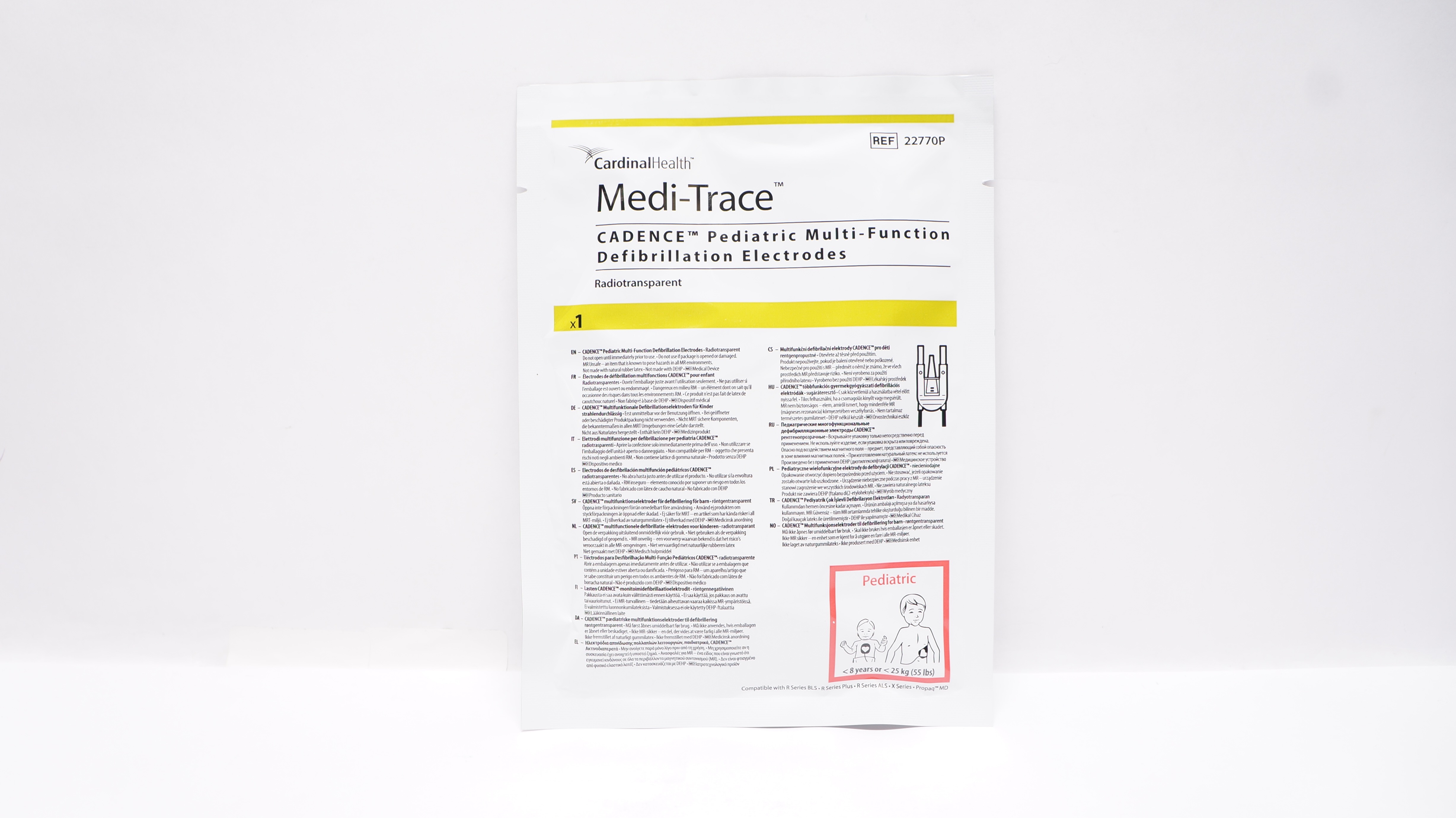 Covidien 22770P Medi-Trace Cadence Pediatric Multi-Function Electrodes <55lbs(x)