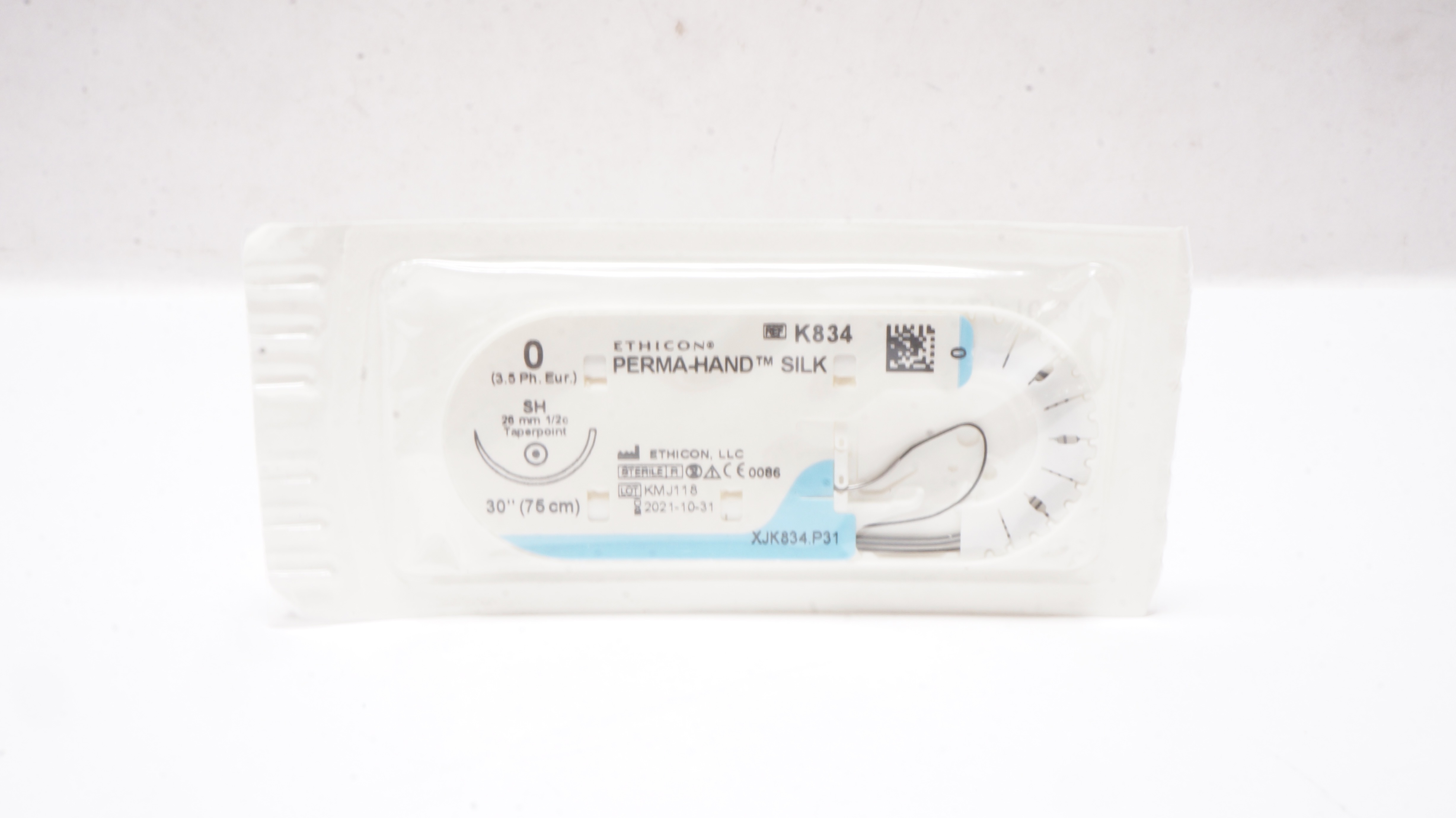 Ethicon K834 0 Perma-Hand Silk SH 26mm 1/2c Taper 30inch (x)
