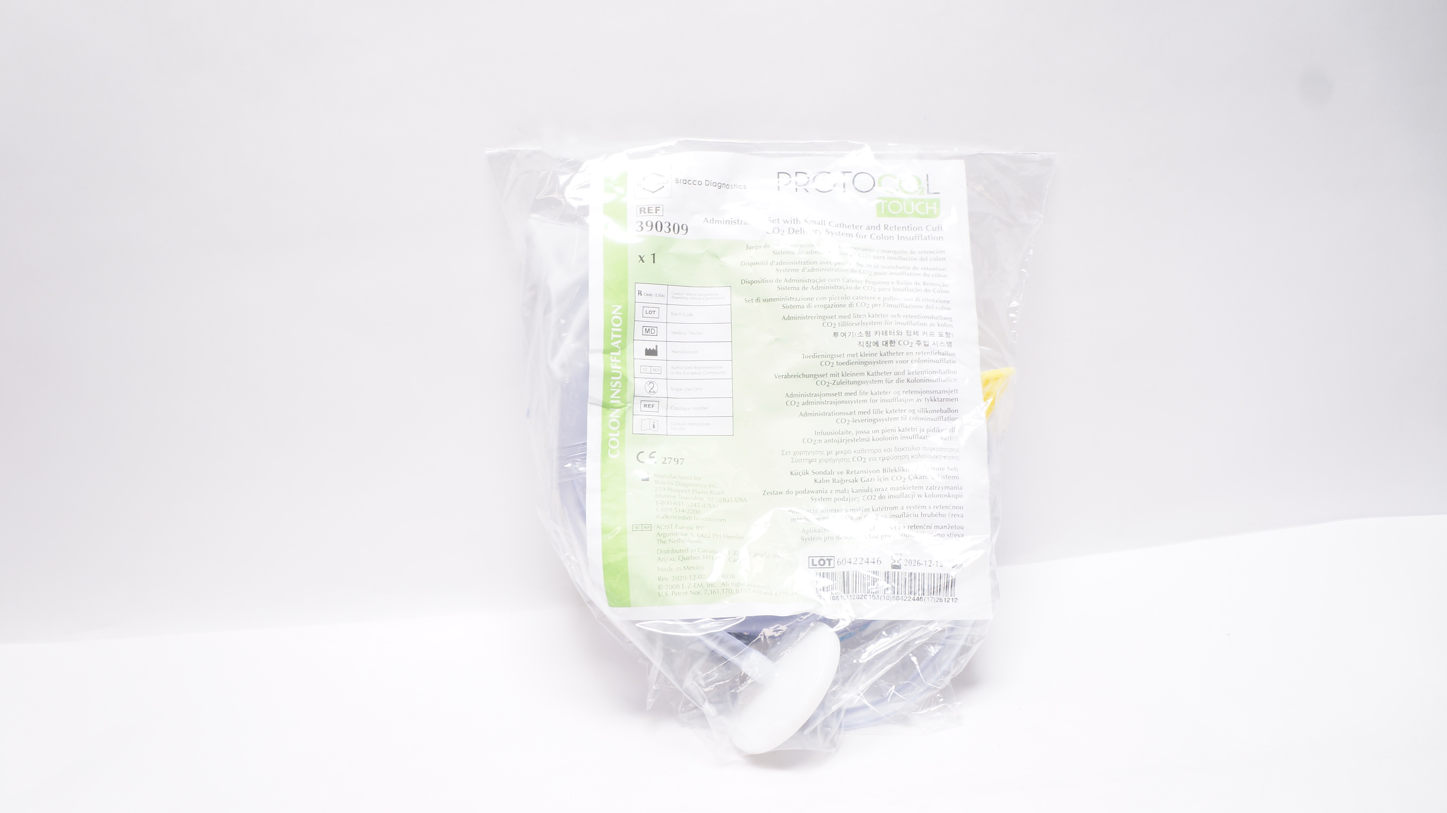 Bracco Diagnostics 390309 ProtoCo2L Touch Administration Set