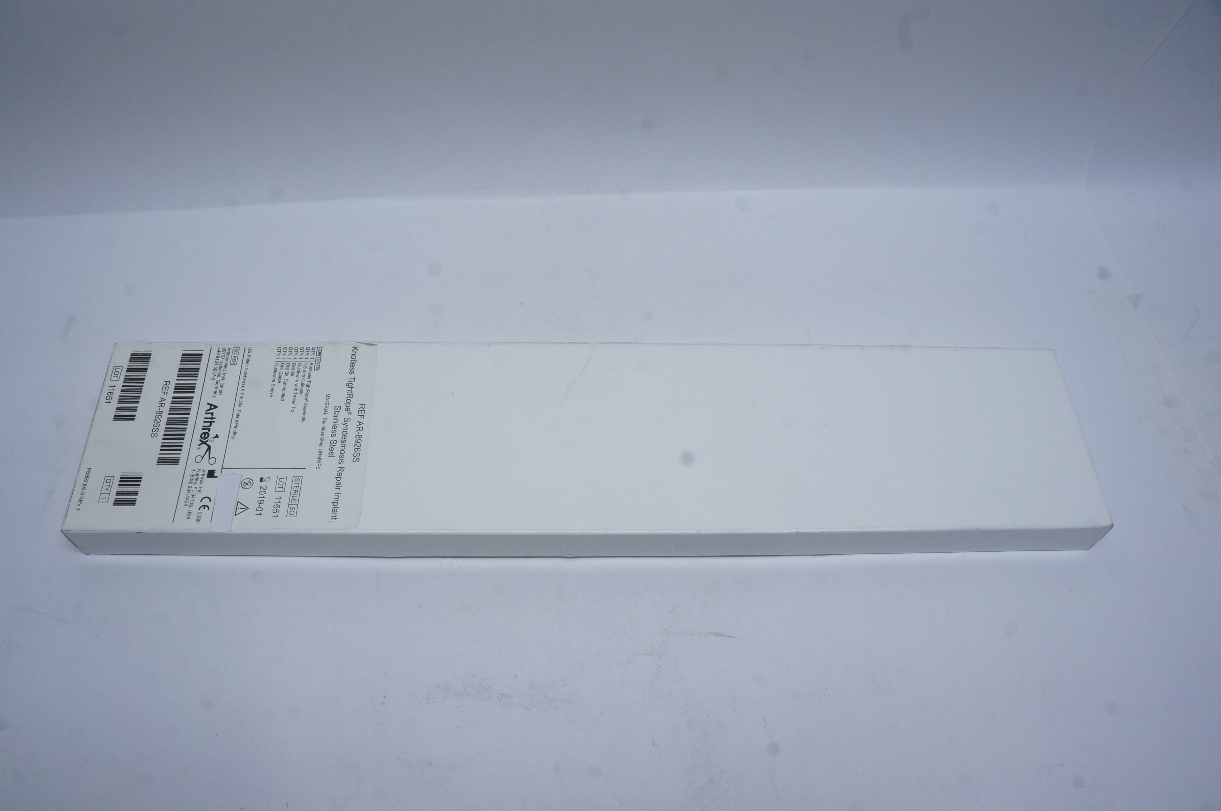 Arthrex AR-8926SS Knotless TightRope Syndesmosis Repair Implant, SS (x)