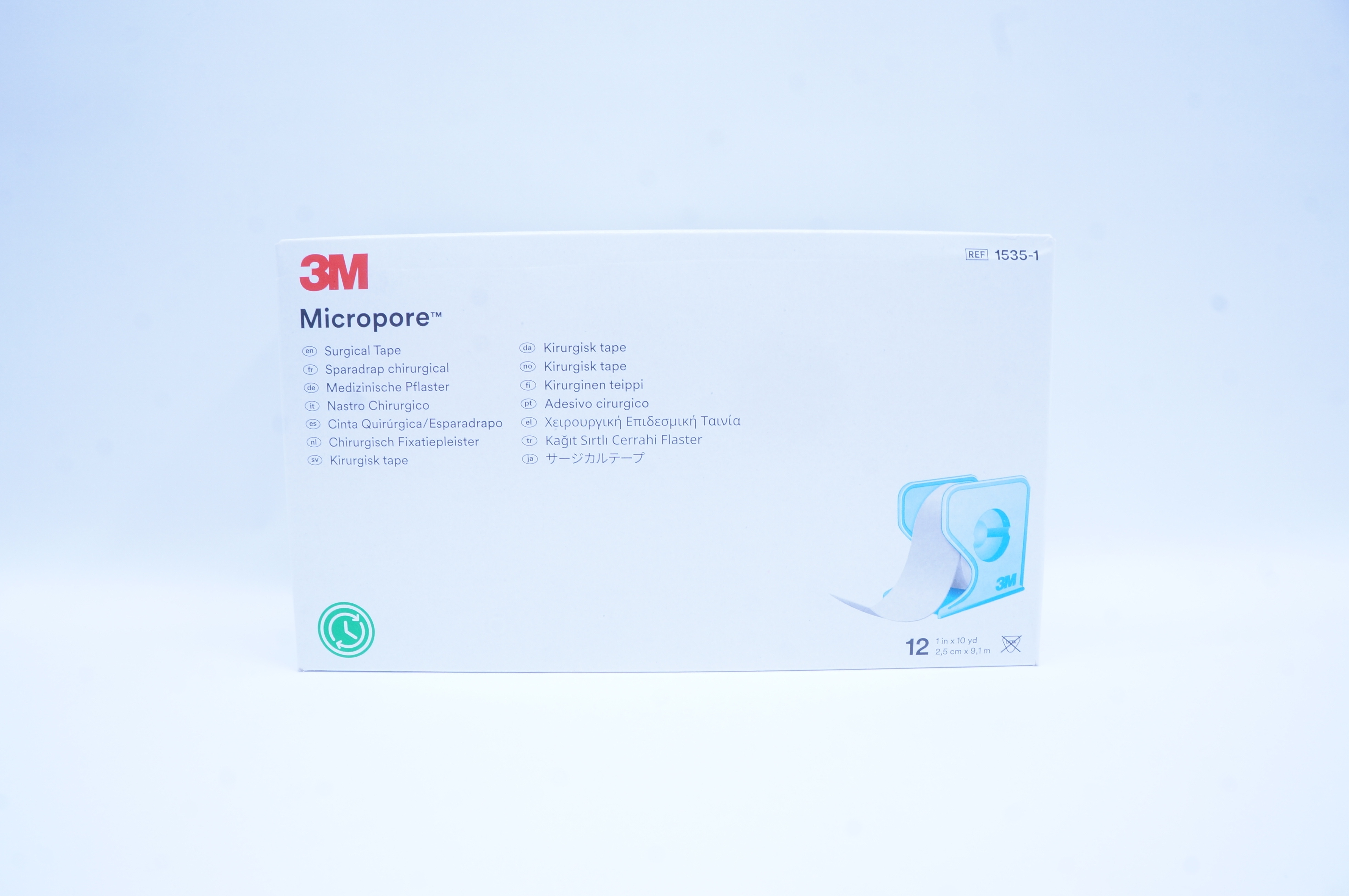 3M 1535-1 Micropore Surgical Tape 1 inch x 10 yd - Box of 12