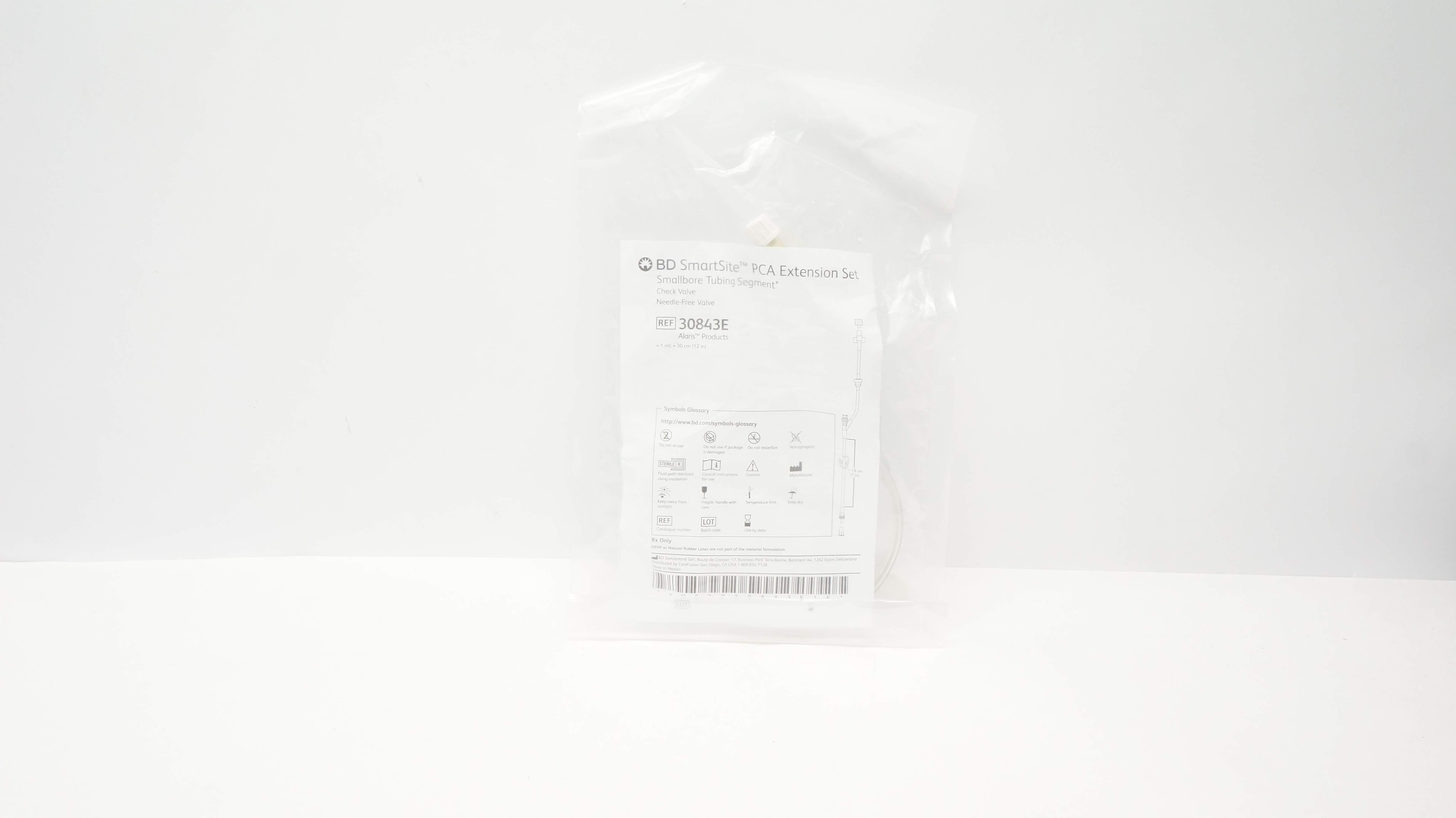BD 30843E SmartSite PCA Extension Set Smallbore Tubing Segment 1ml x 12inch (x)