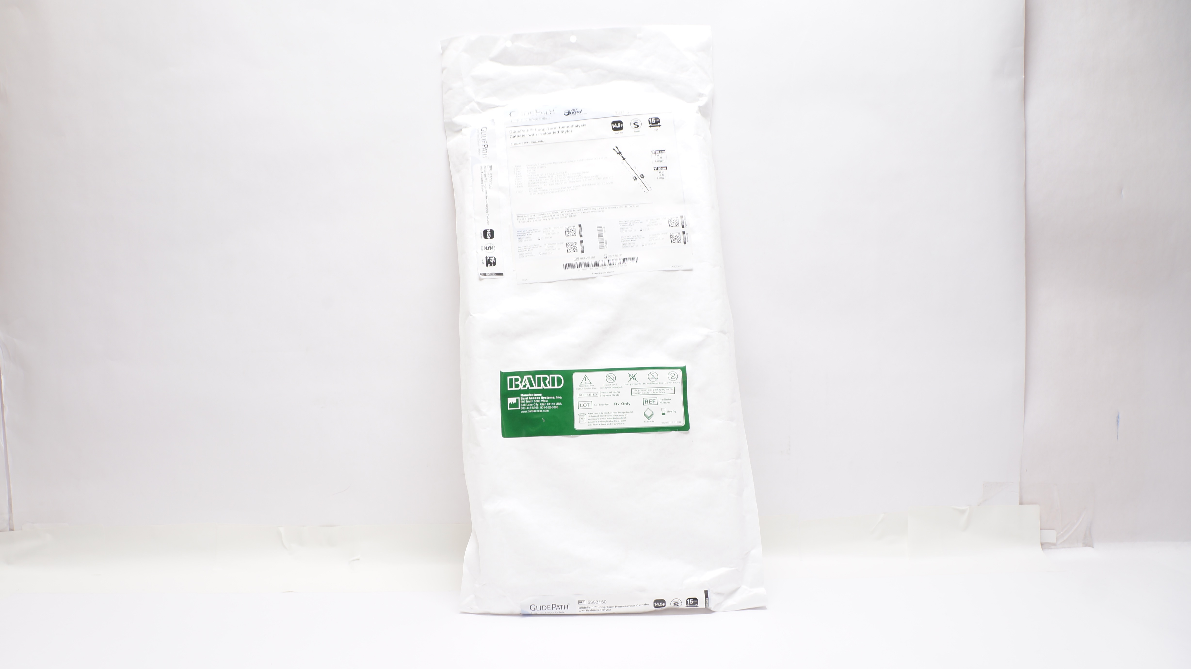 Bard 5393150 GlidePath Long-Term Hemodialysis Cath.14.5F w/Preloaded Stylet (x)