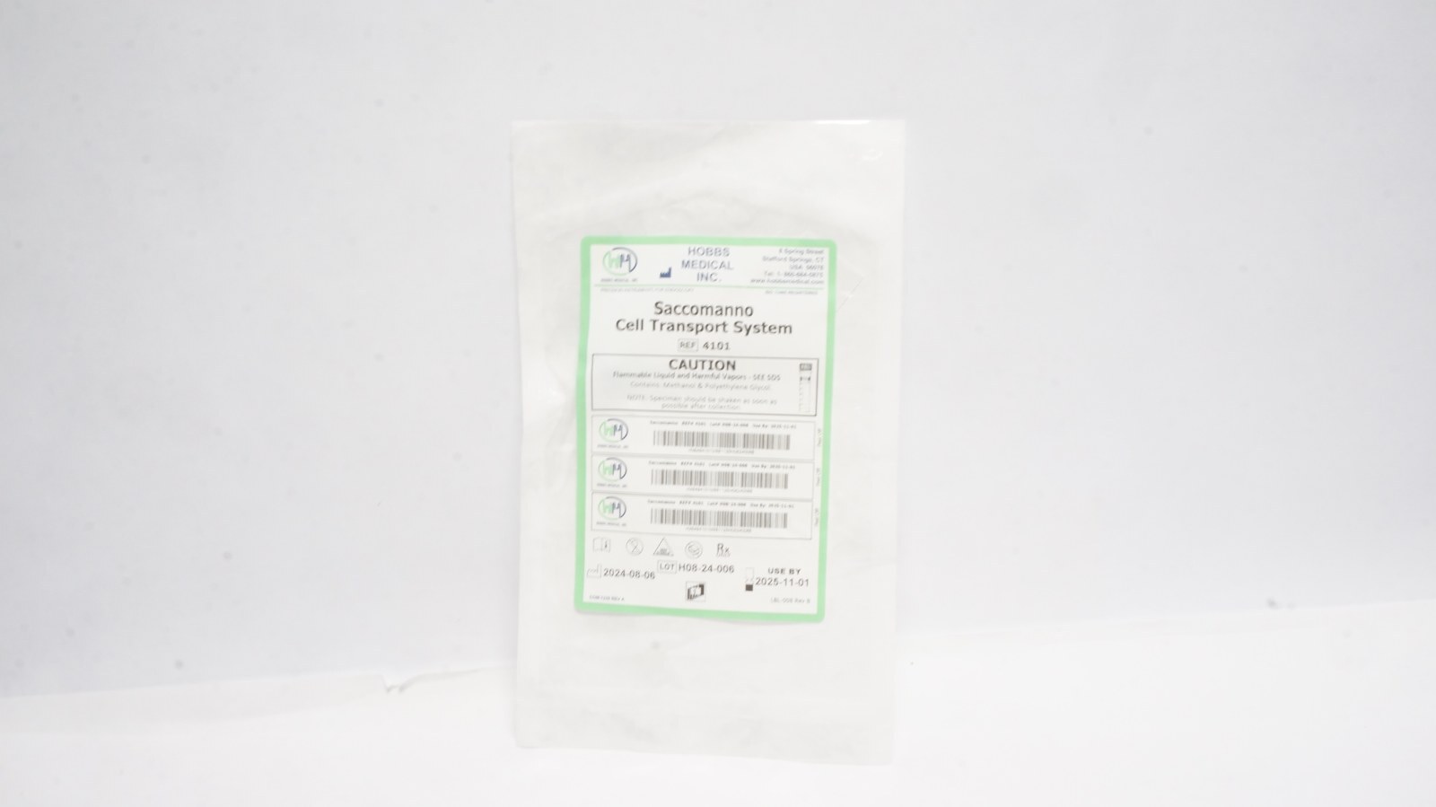Hobbs Medical Saccomanno Cell Transport System REF 4101