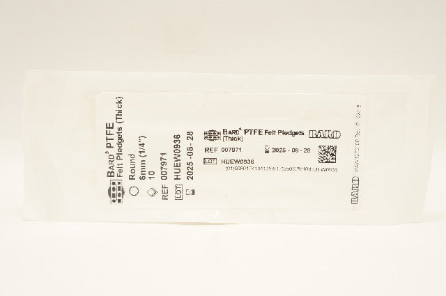 Bard 007971 PTFE Felt Pledgets (Thick) Round 1/4inch - Pack of 10