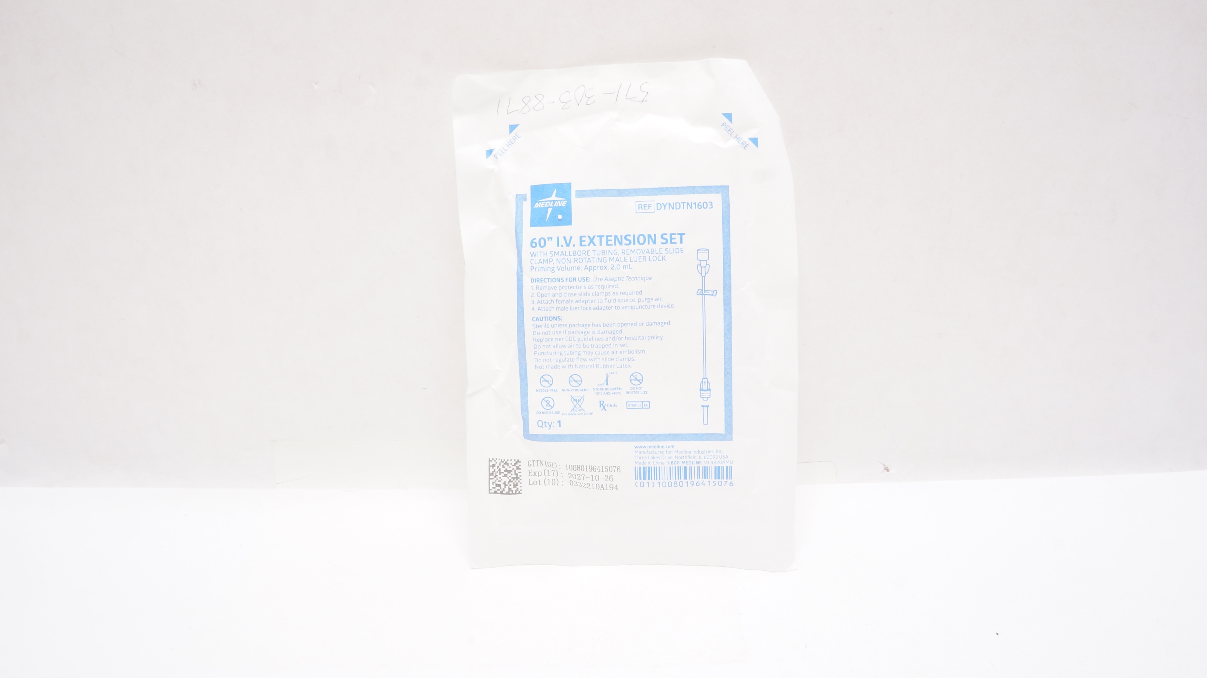 Medline DYNDTN1603 60inch IV Extension Set