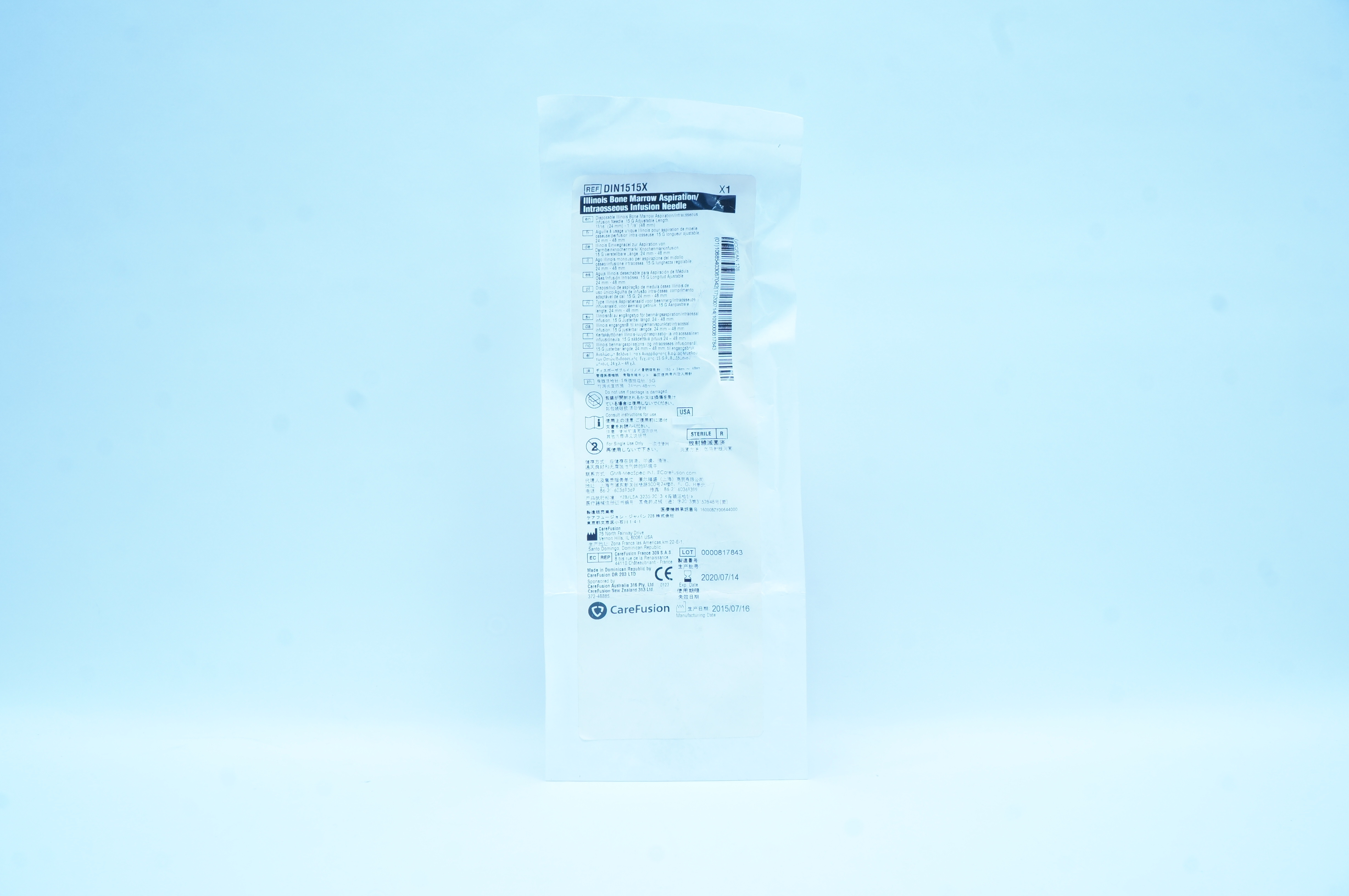 CareFusion DIN1515X  Bone Marrow Aspiration/Intraosseous Infusion Ndle 15G (x)