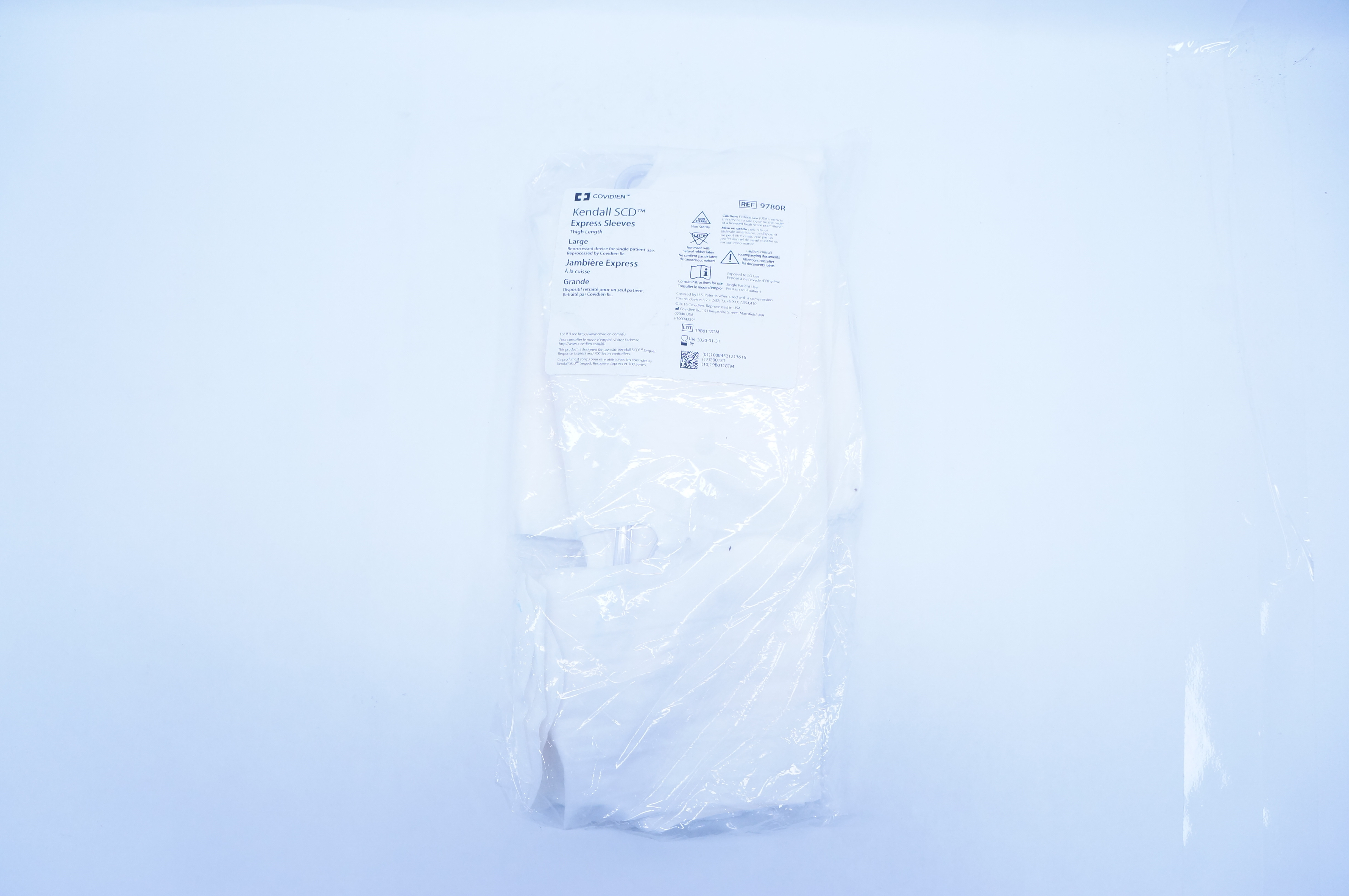 Covidien 9780R Kendall SCD Express Sleeves Thigh Length, Large (x)