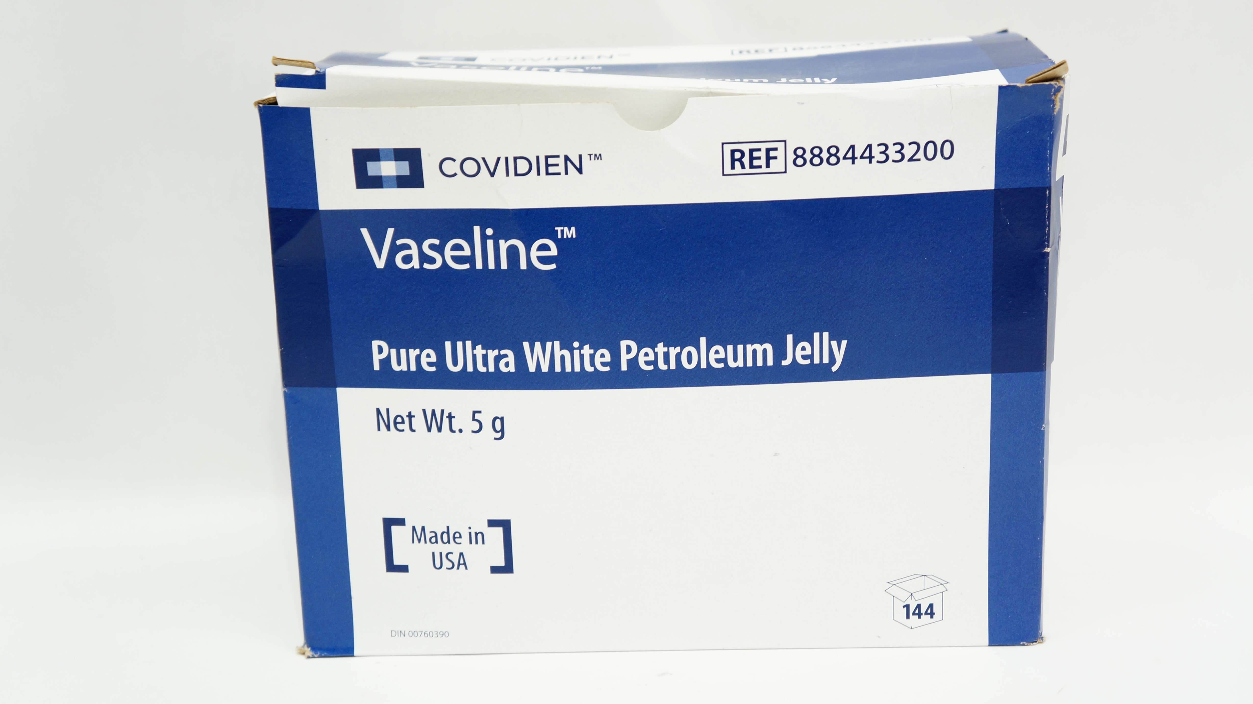 Covidien 8884433200 Vaseline Pure Ultra White Petroleum Jelly 5g - Box of 65
