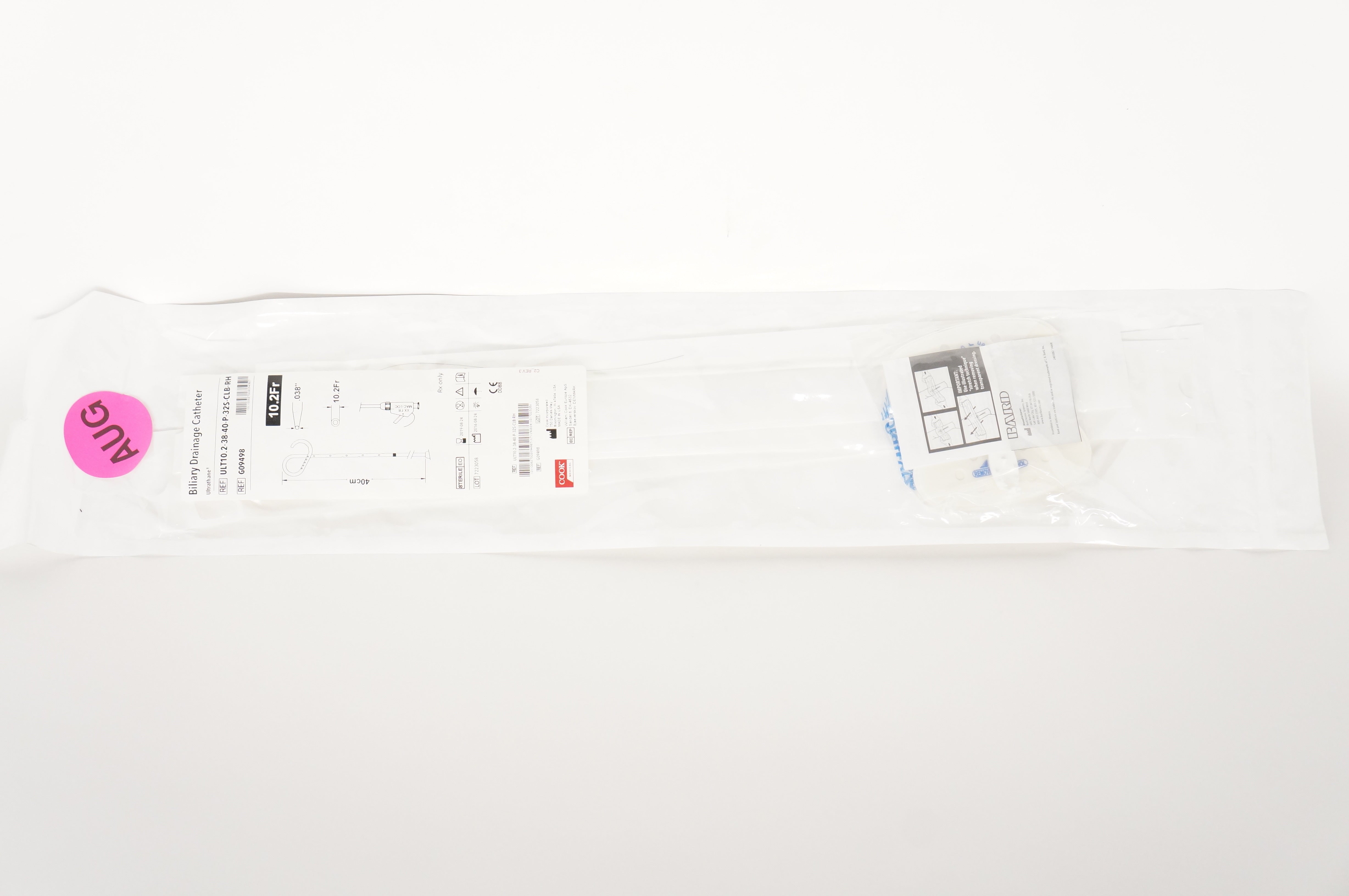 Cook G09498 Biliary Drainage Cath. 10.2Fr x 0.038inch x 40cm (x)