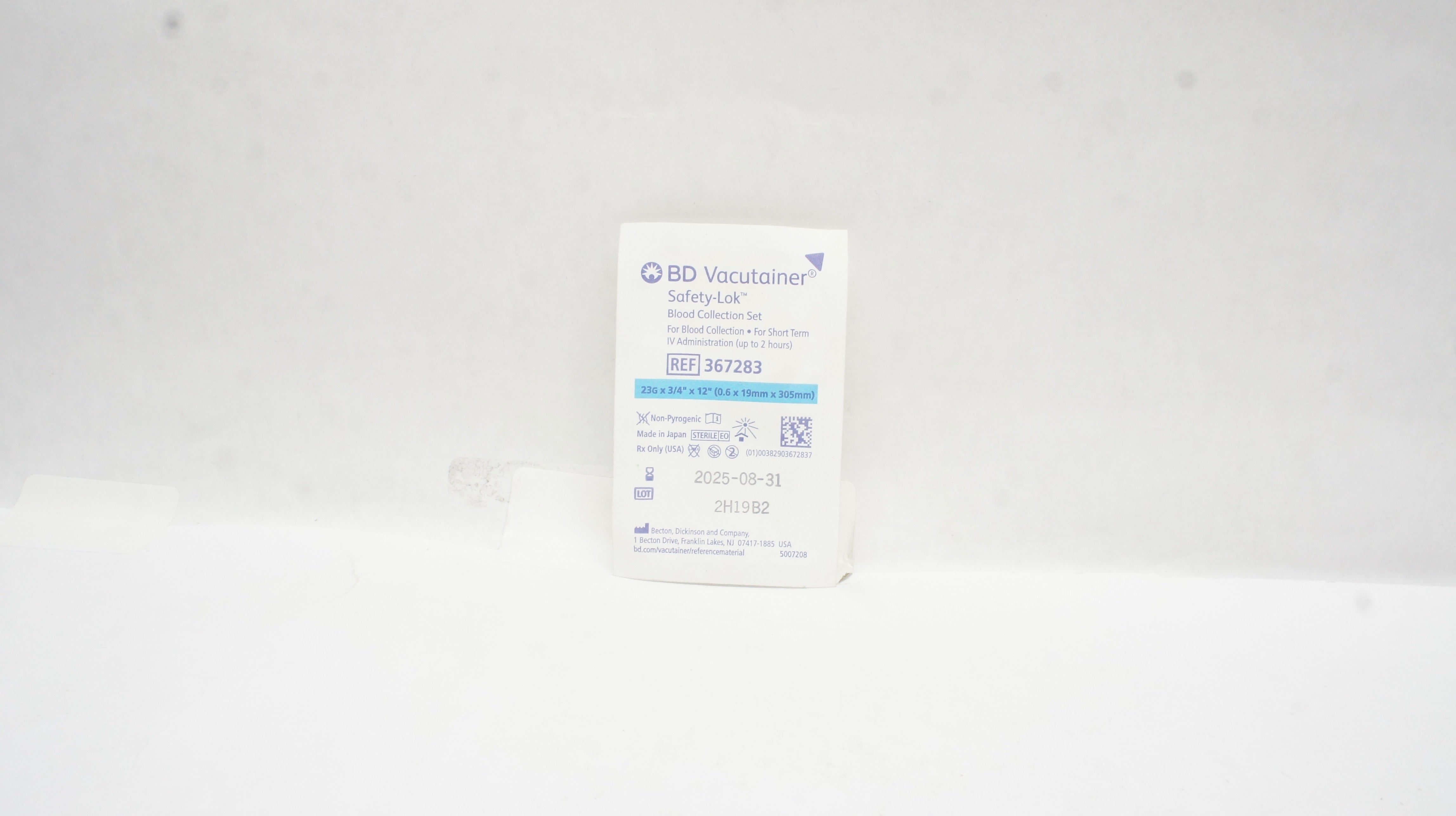 BD 367283 Vacutainer Safety-Lok Blood Collection Set 23G x 3/4inch x 12inch