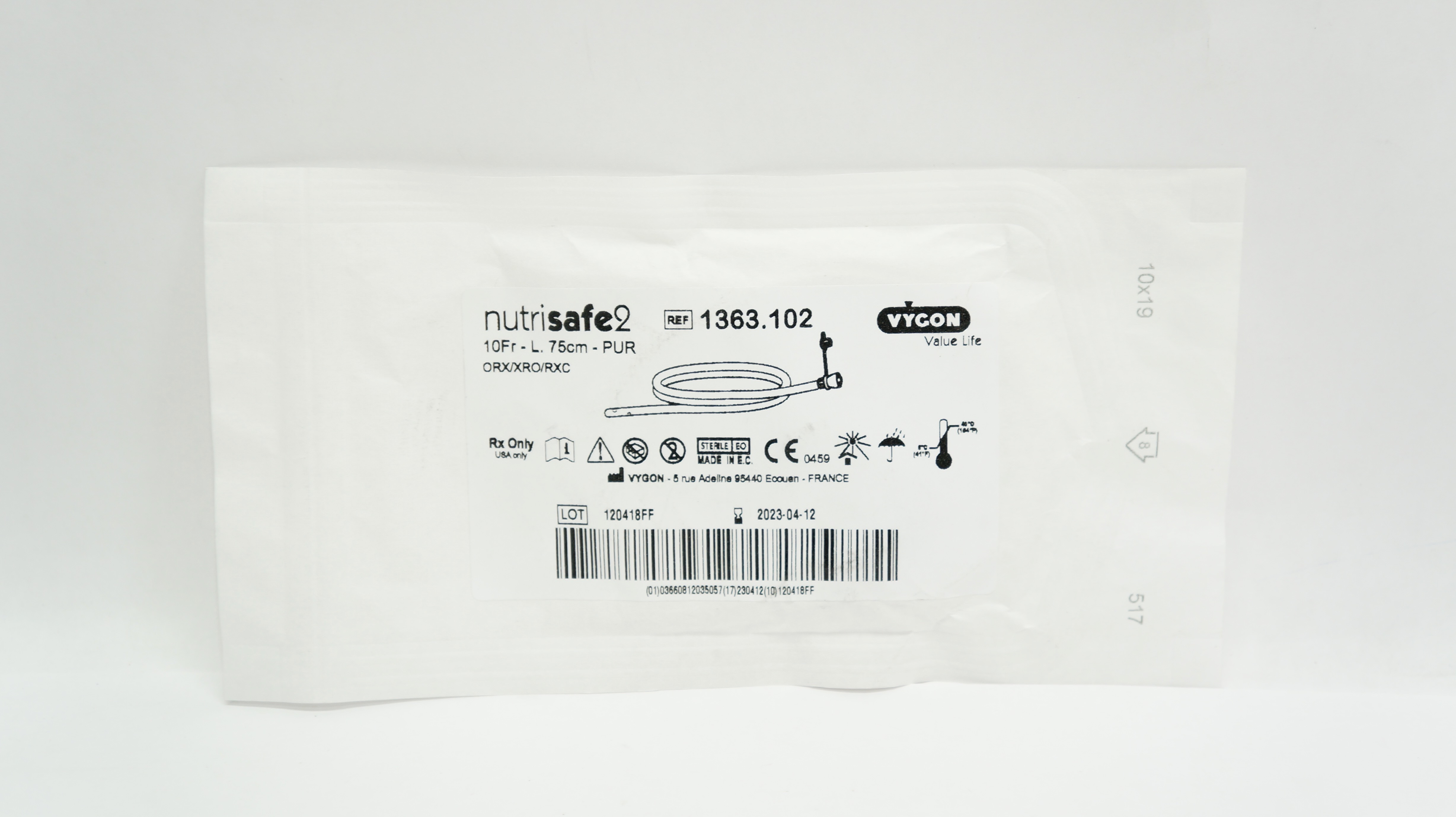 Vygon 1363.102 NutriSafe 2 10Fr L. 75cm-PUR (x)