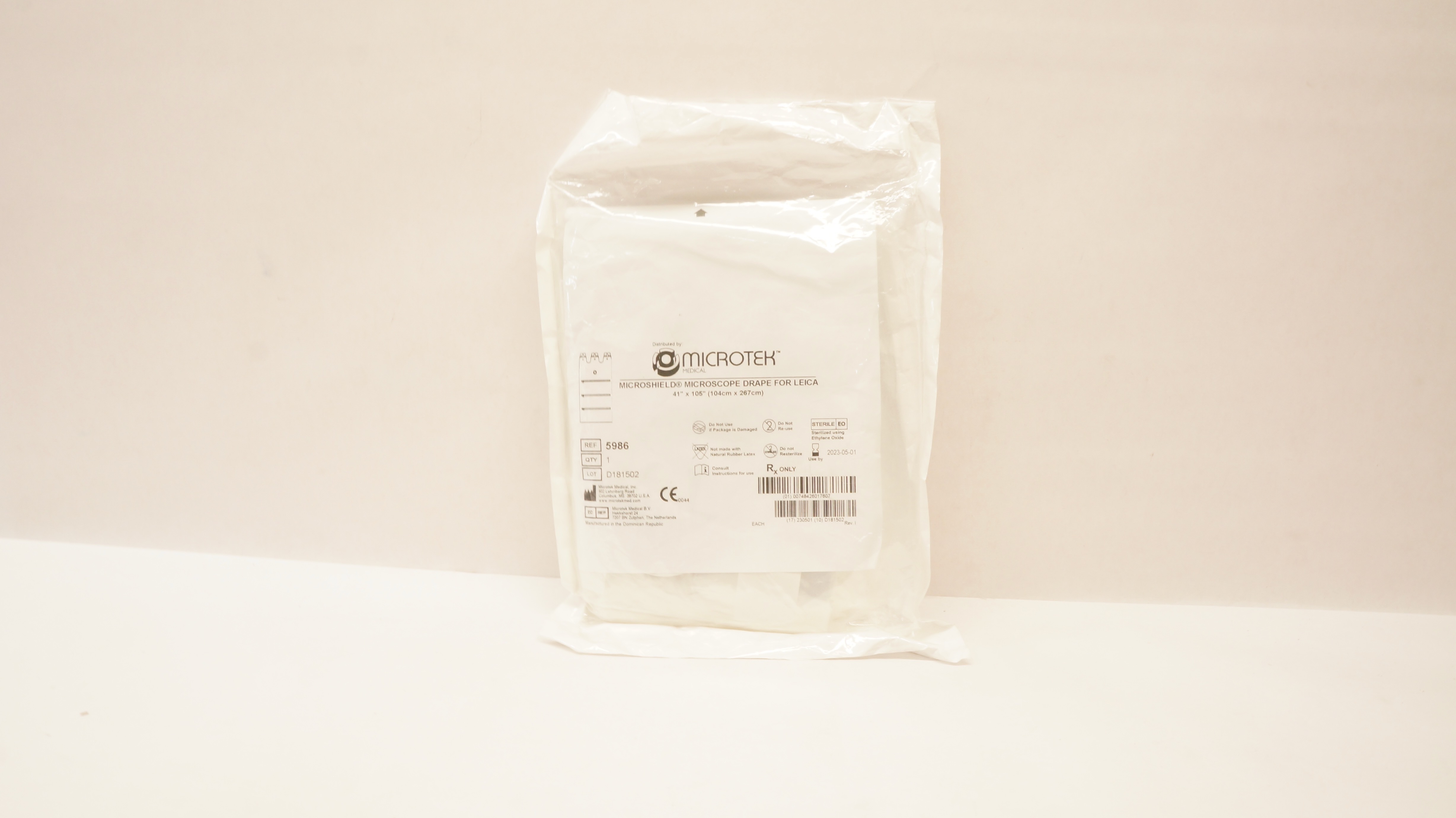 Microtek 5986 Microshield Microscope Drape For Leica 41 inch x 105 inch (x)