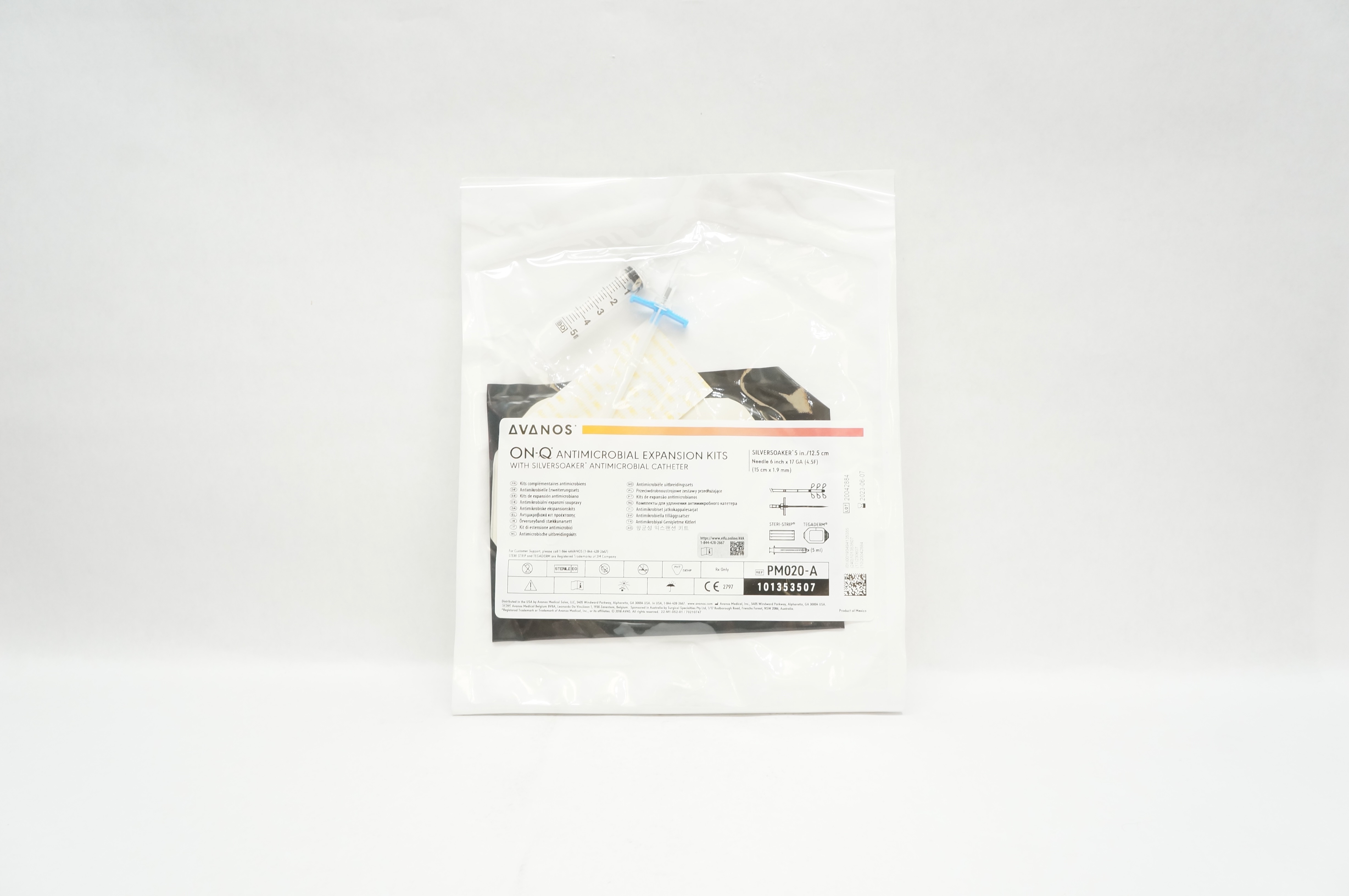 Avanos PM020-A On-Q Antimicrobial Expansion Kits 5inch Cath. Ndle 6inch x 17GA
