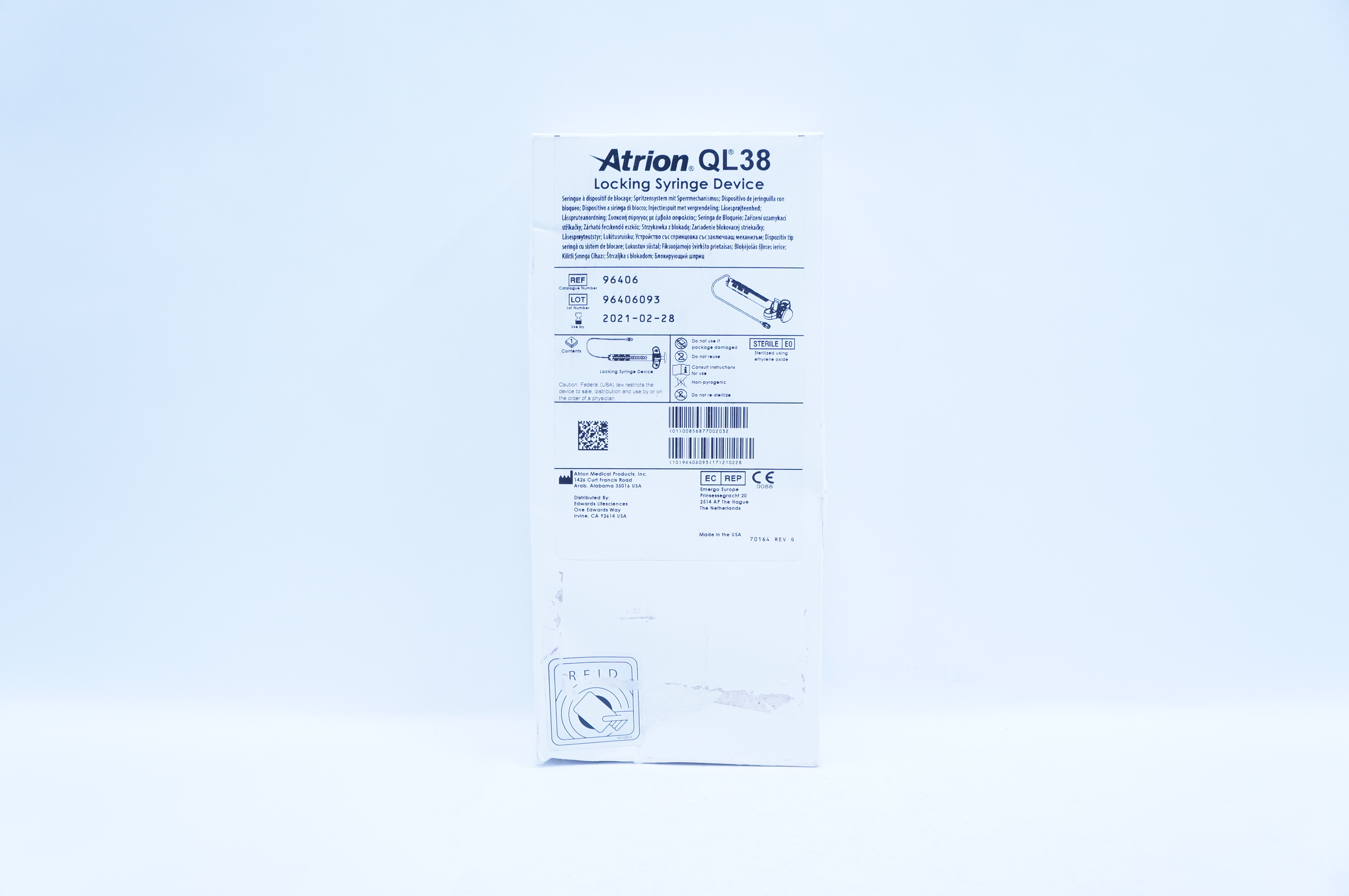 Atrion 96406 QL38 Locking Syringe Device