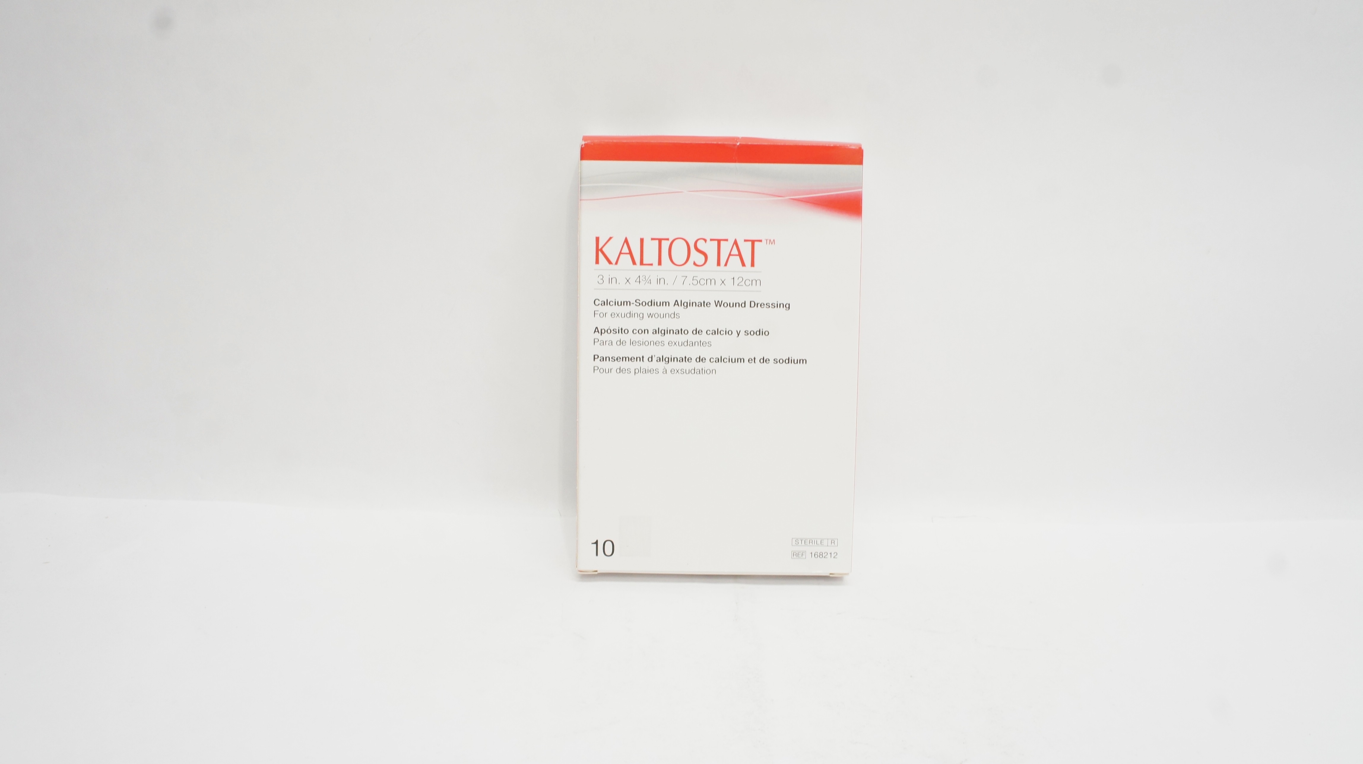 ConvaTec 168212 Kaltostat Calcium Sod Alginate Wound Dressing 3x4-3/4in-Box of10