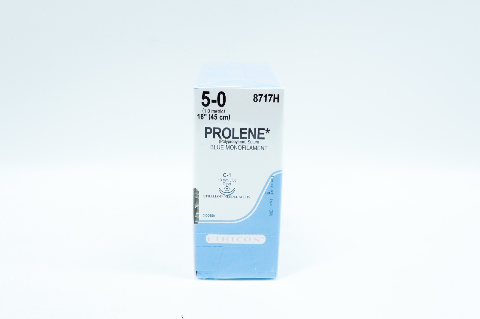Ethicon 8717H 5-0 PROLENE, C-1 13mm 3/8c Taper, 18inch (x) - Box of 36