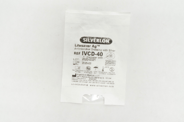 Argentum Medical IVCD-40 Silverlon Lifesaver Ag Antimicrobial Dressing W/Silver