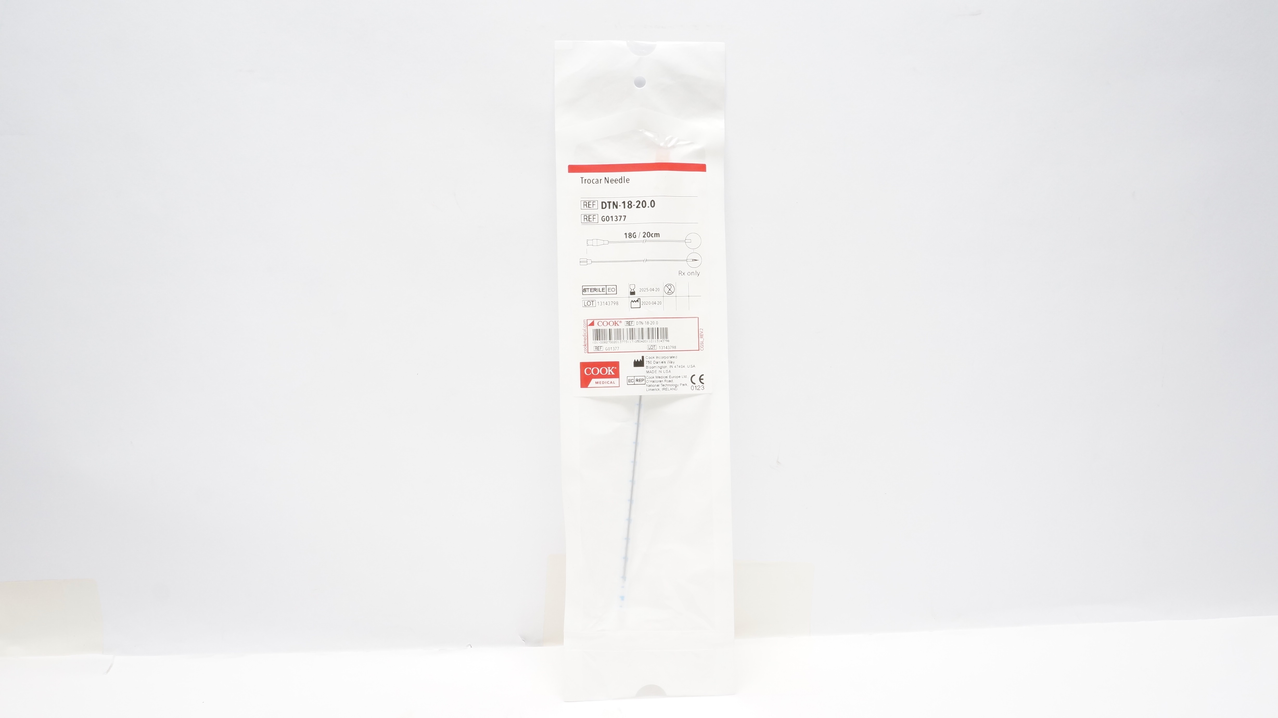 Cook Medical G01377 Trocar Needle 18G x 20cm (x)