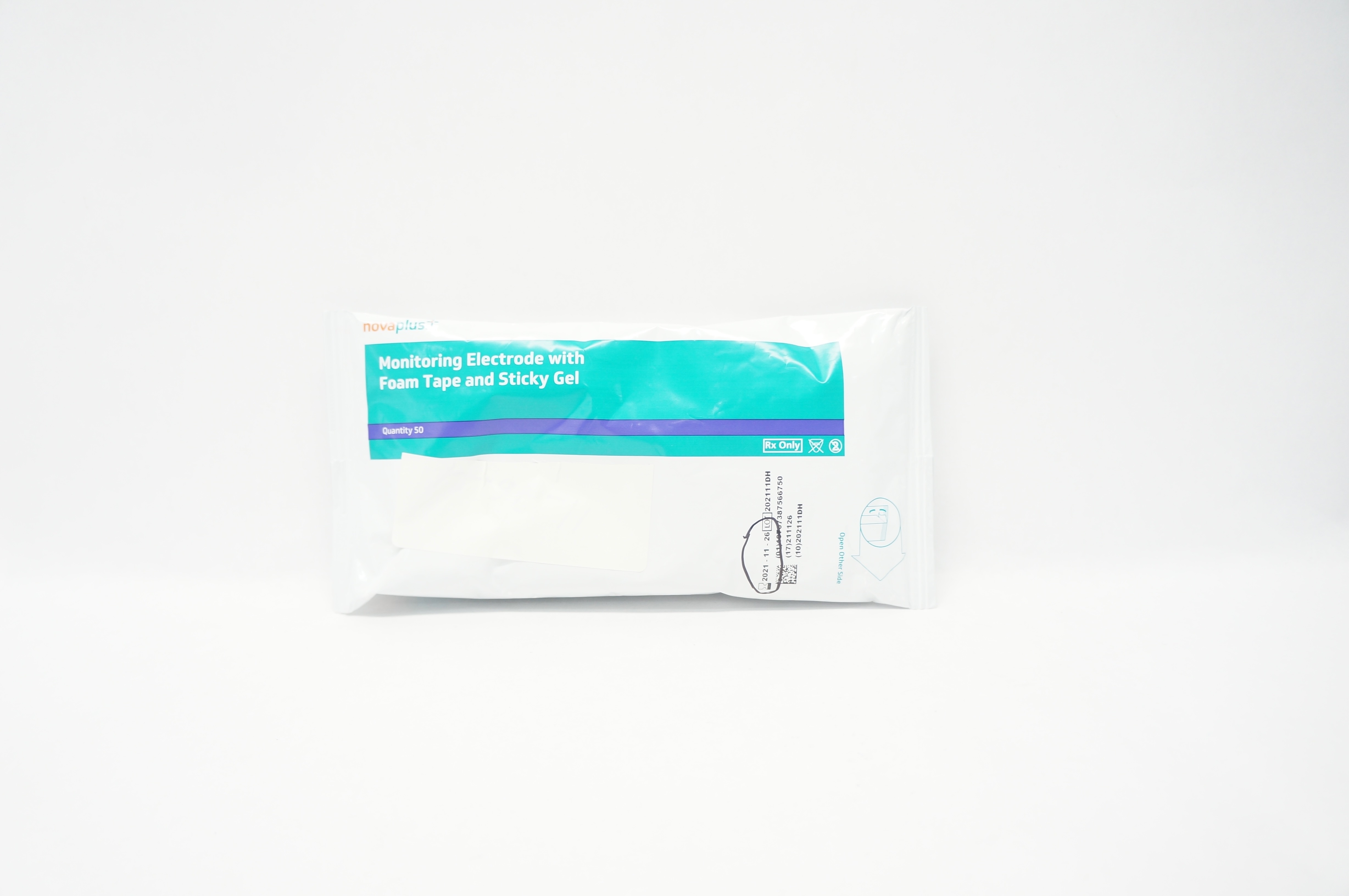 3M V2560 Novaplus Monitoring Electrode w/Foam Tape & Sticky Gel (x) - Pack of 50
