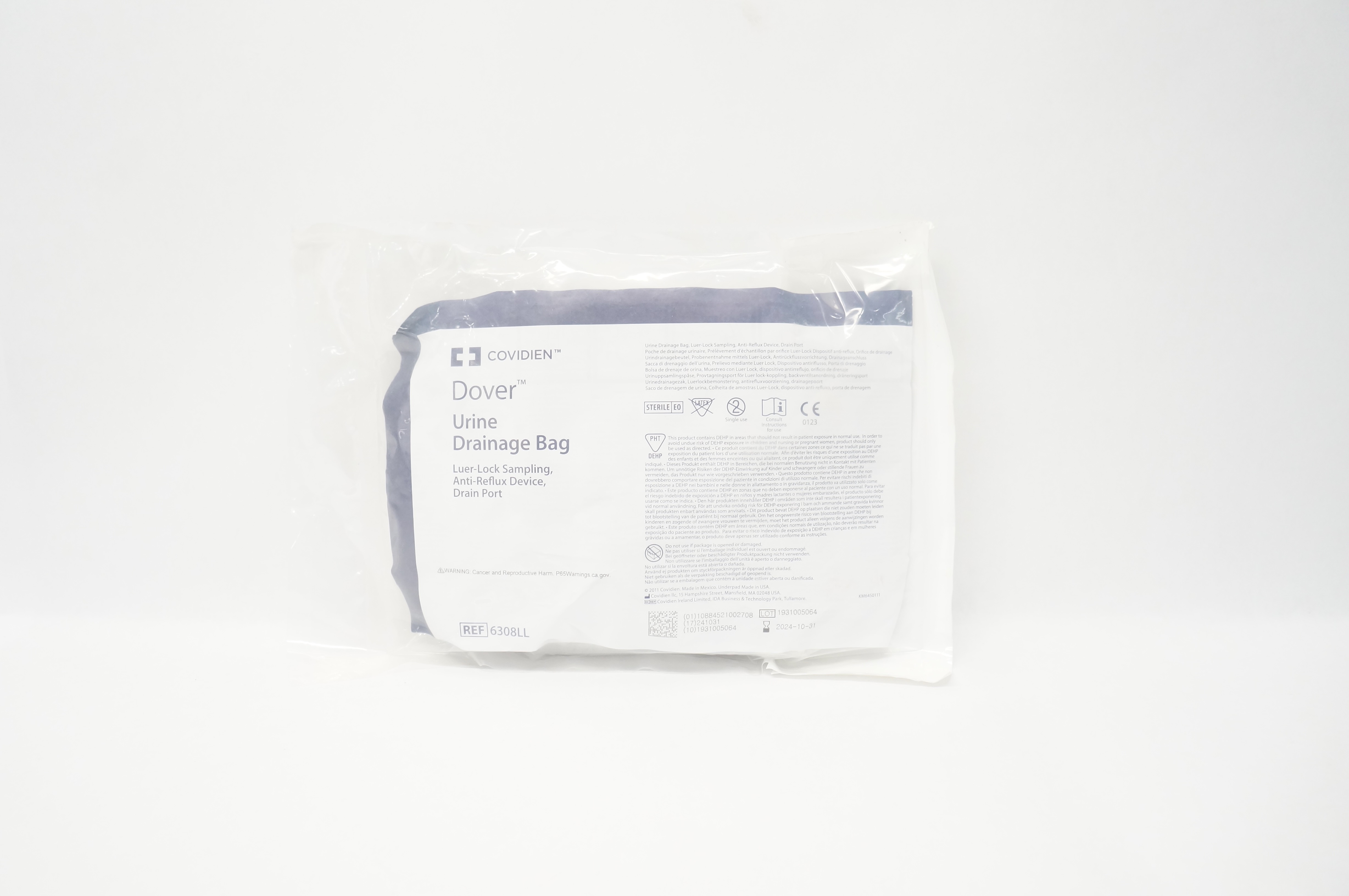 Covidien 6308LL Dover Urine Drainage Bag