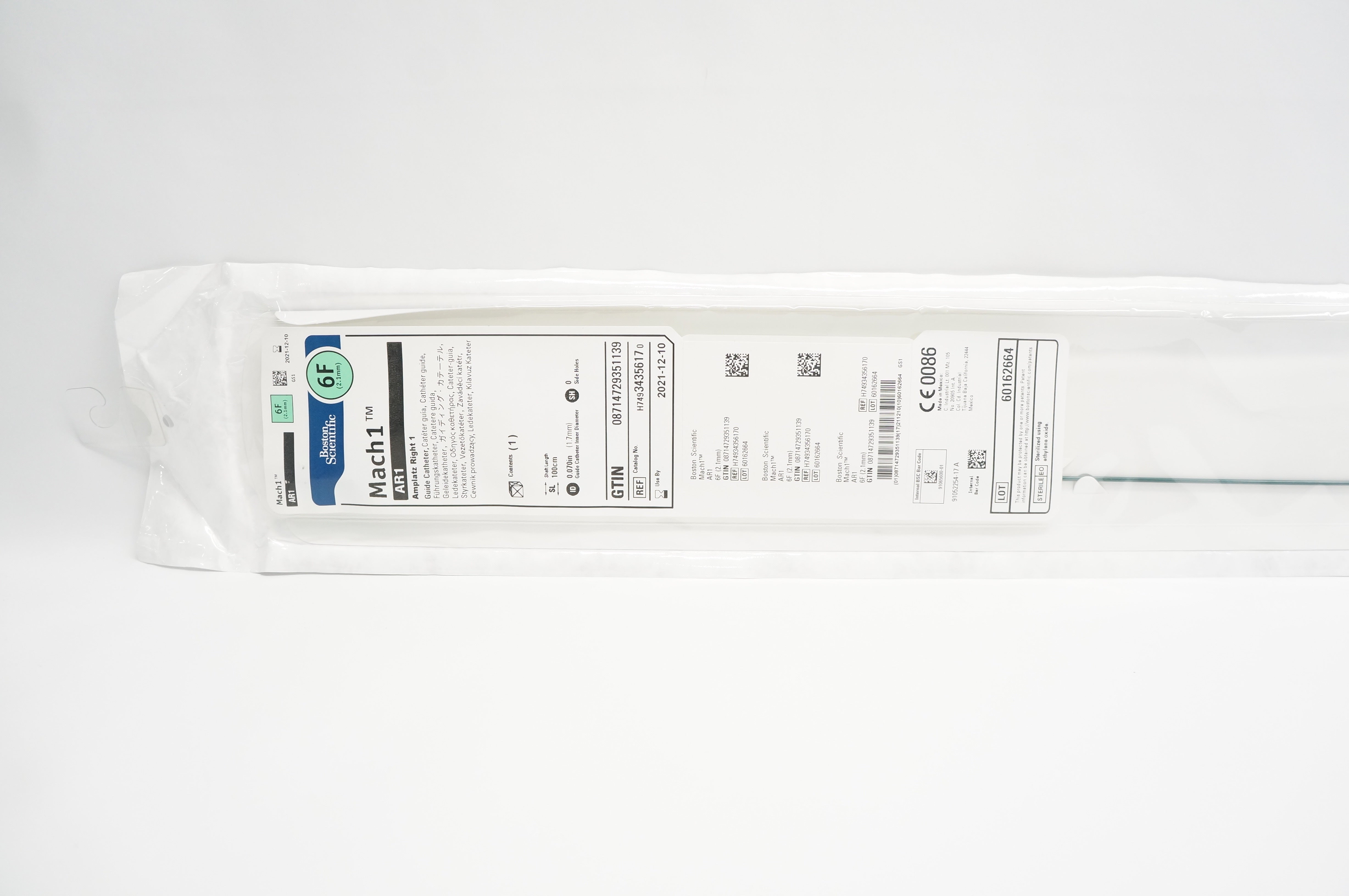 Boston Scientific H74934356170 Mach 1 AR1 Guide Cath. 6F x 100cm x 0.070inch