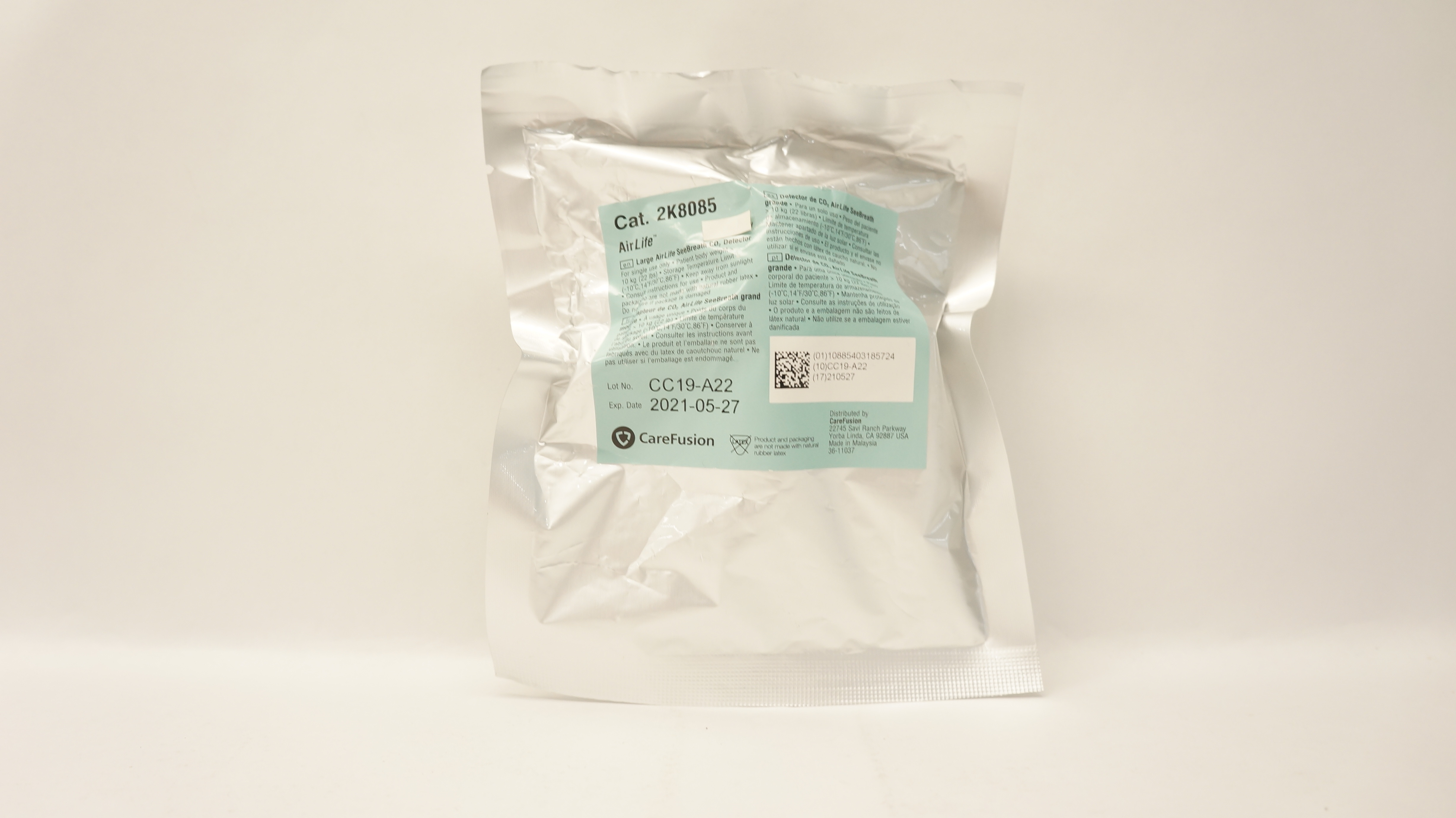 CareFusion 2K8085 AirLife Large SeeBreath CO2 Detector >22lbs (x)