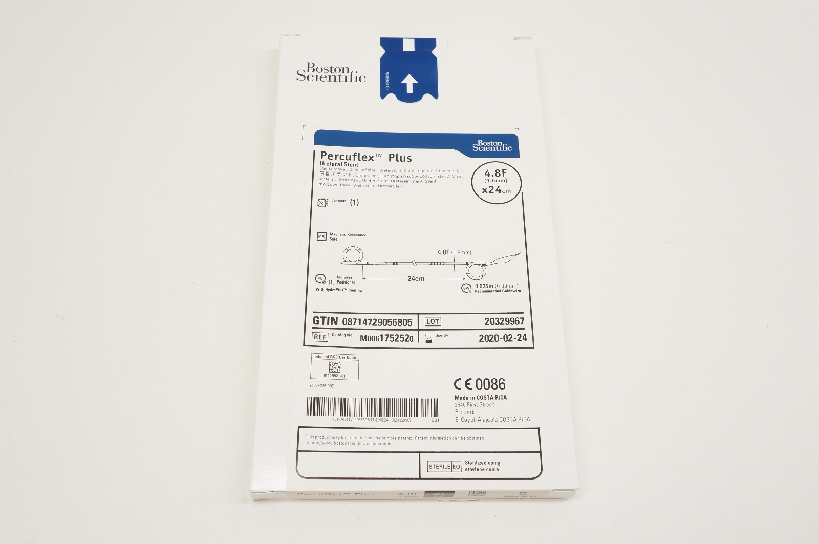 Boston Scientific 175252 Percuflex Plus Ureteral Stnt 4.8F x 24cm (x)