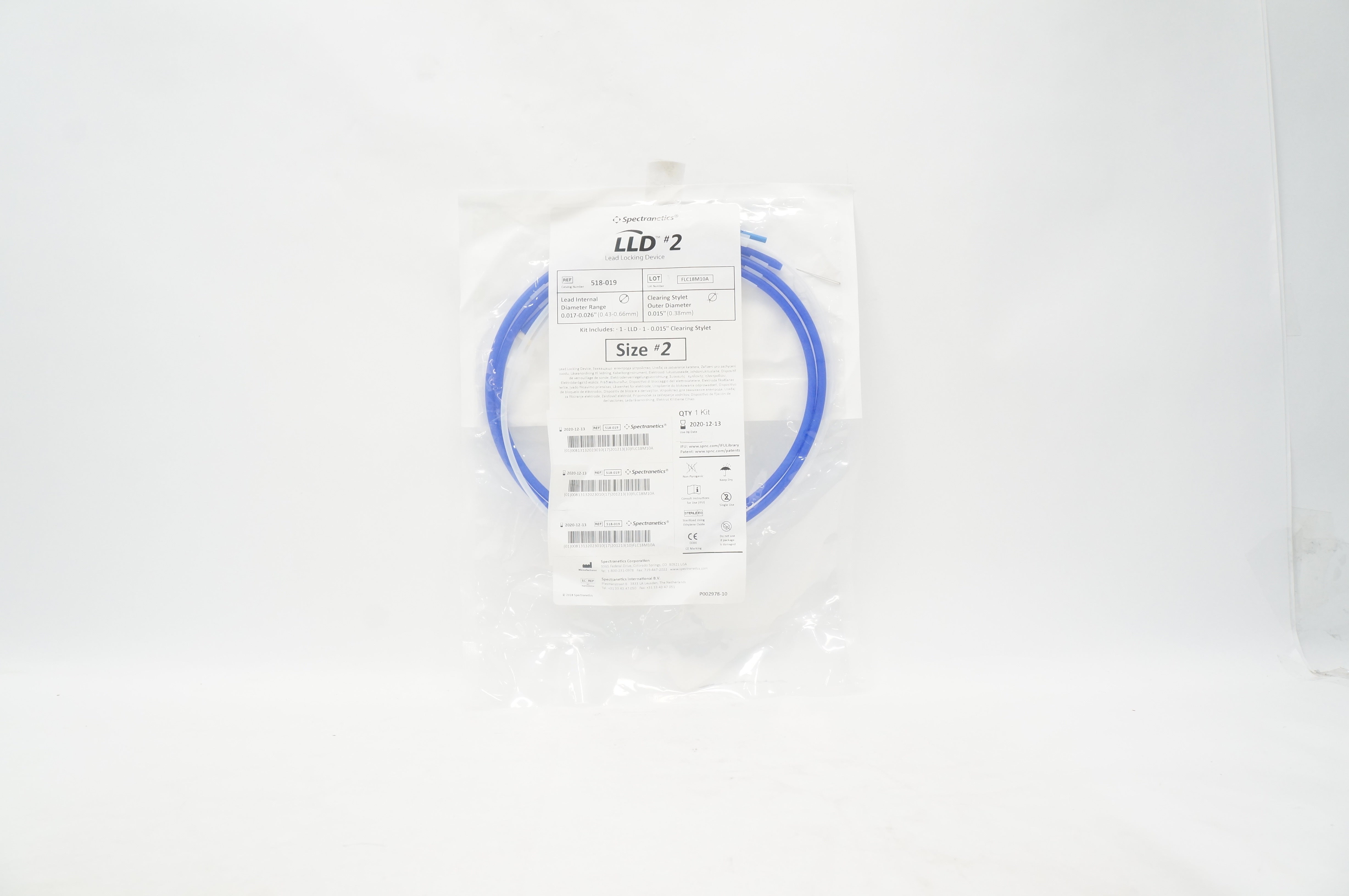 Spectranetics 518-019 Lead Locking Device #2, 0.015 inch (x)