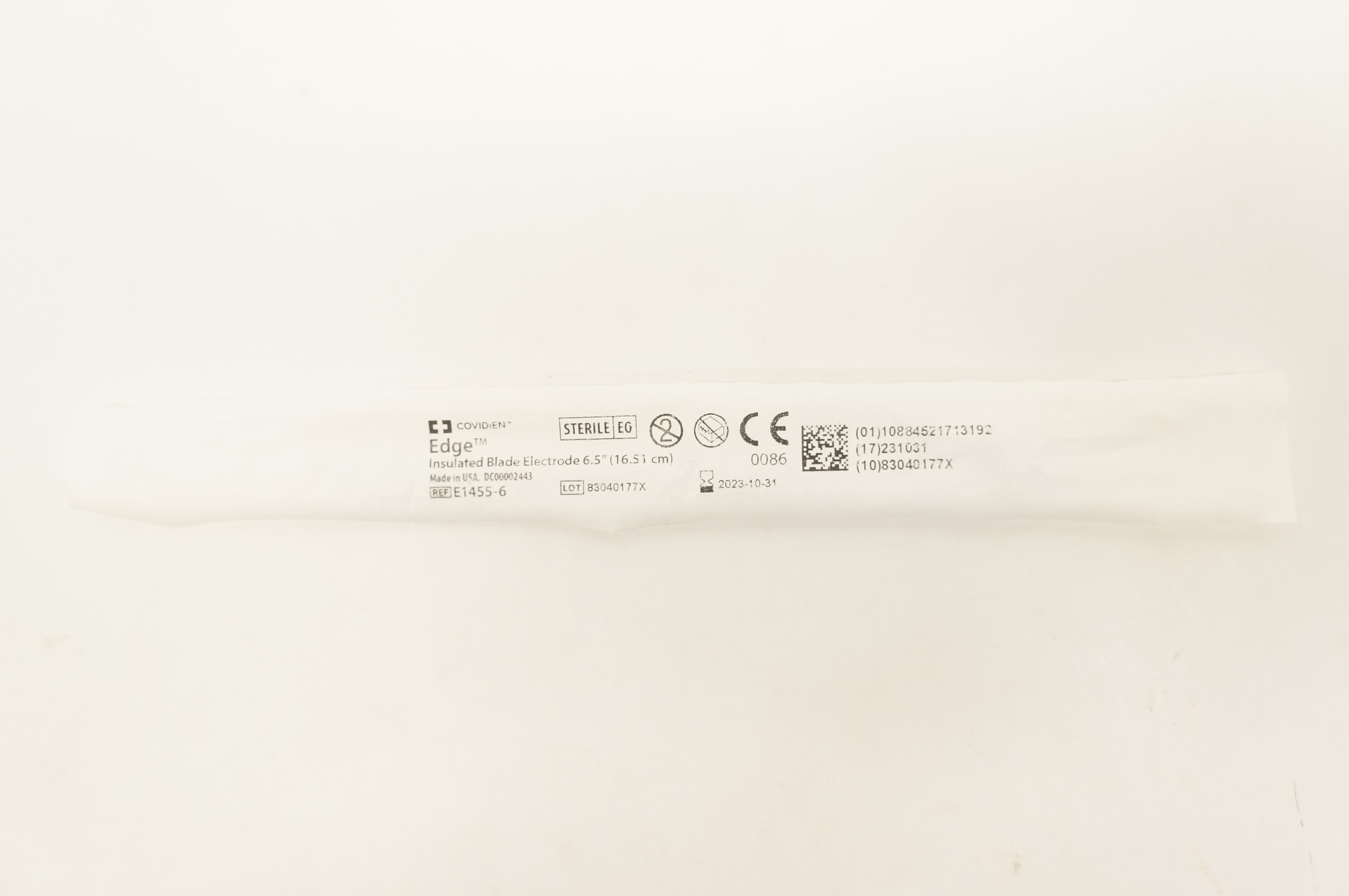 Covidien E1455-6 Edge Insulated Blade Electrode 6.5inch