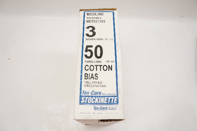 Tex-Care MDT221303 Cotton Bias 3inch Wide x 50yards Long - Case of 12