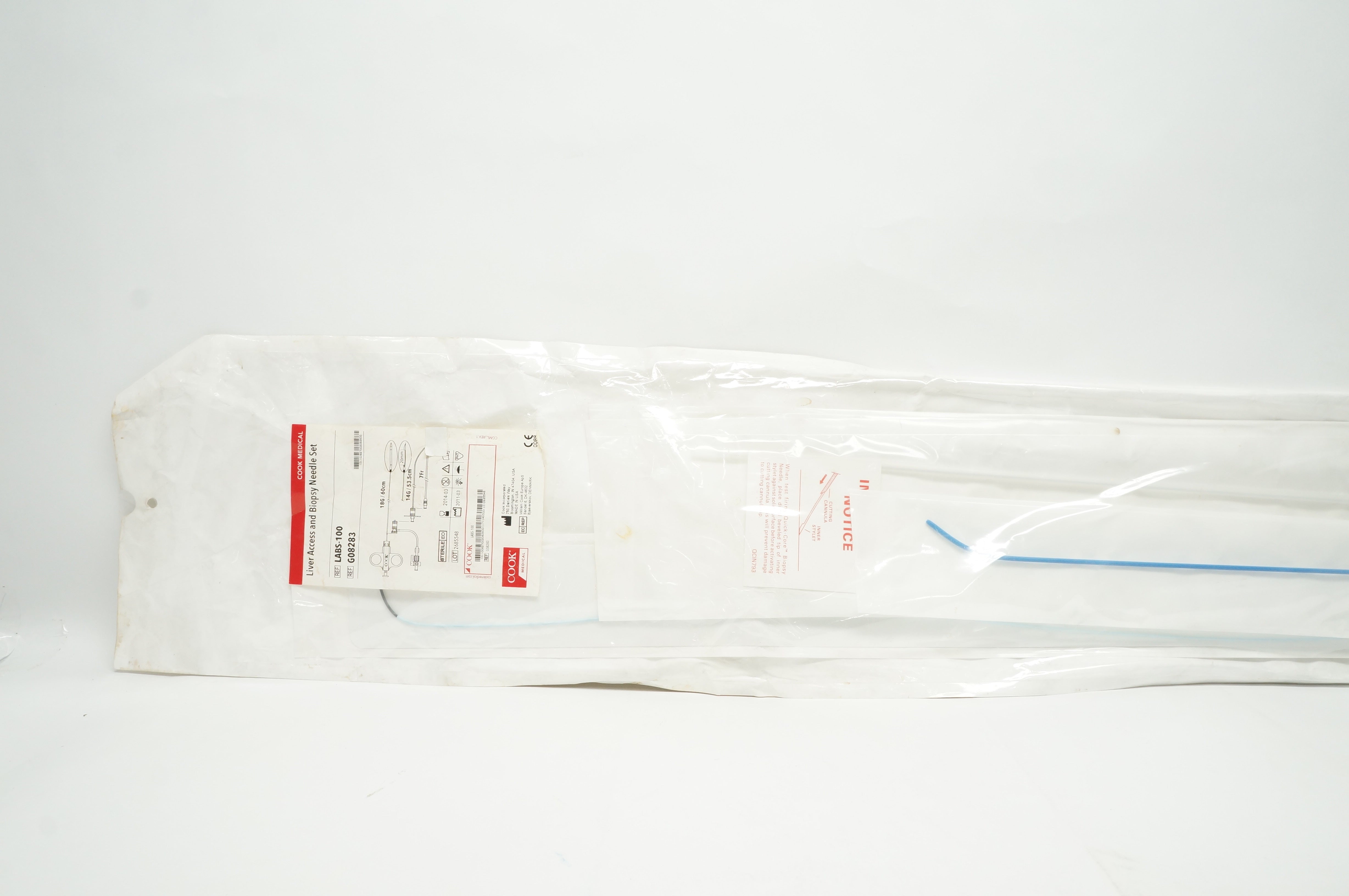 Cook Medical G08283 Liver Access and Biopsy Ndle Set 18G x 60cm (x)