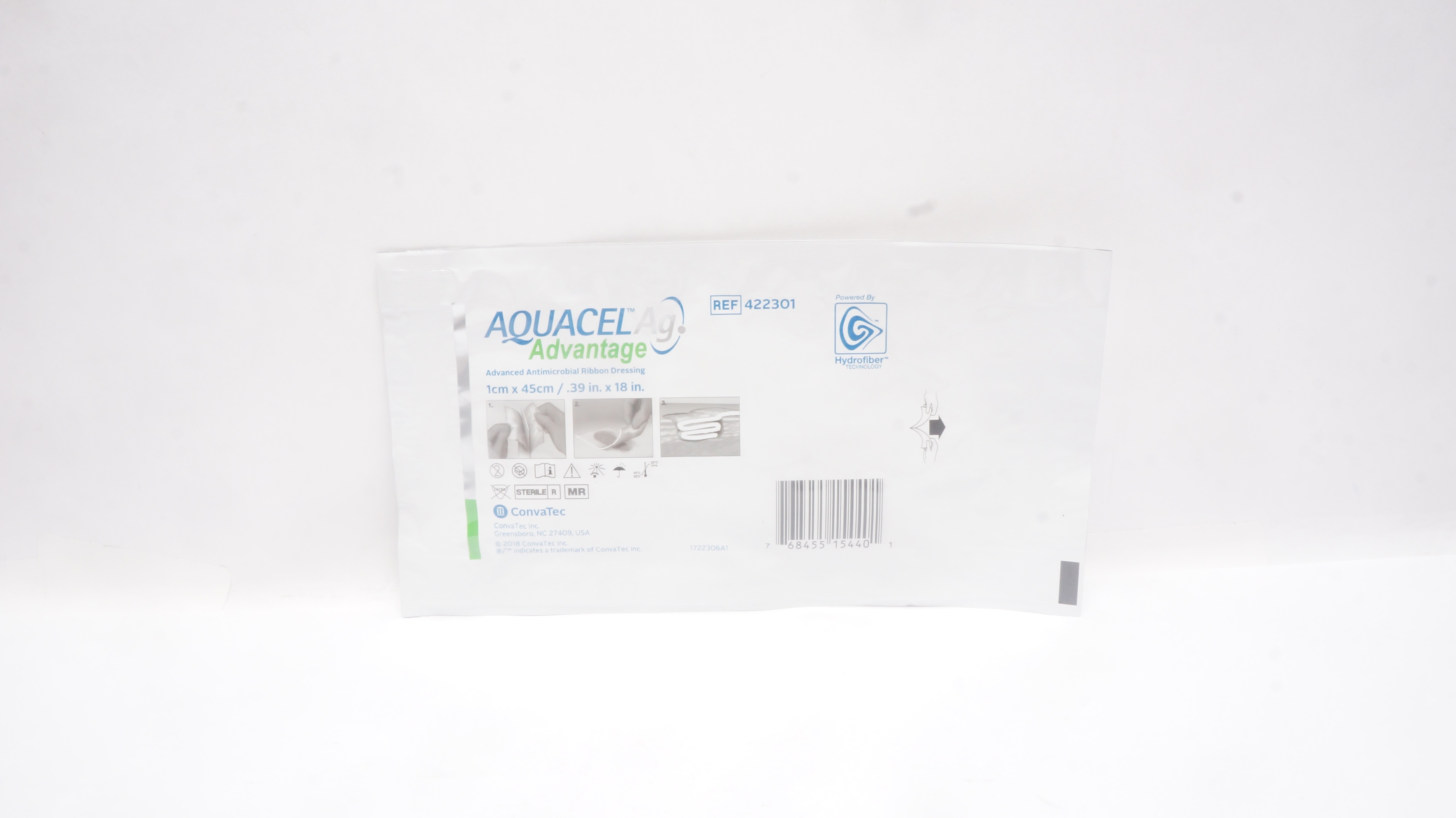 ConvaTec 422301 Aquacel Ag Advanced Antimicrobial Dressing .39 x 18 inch