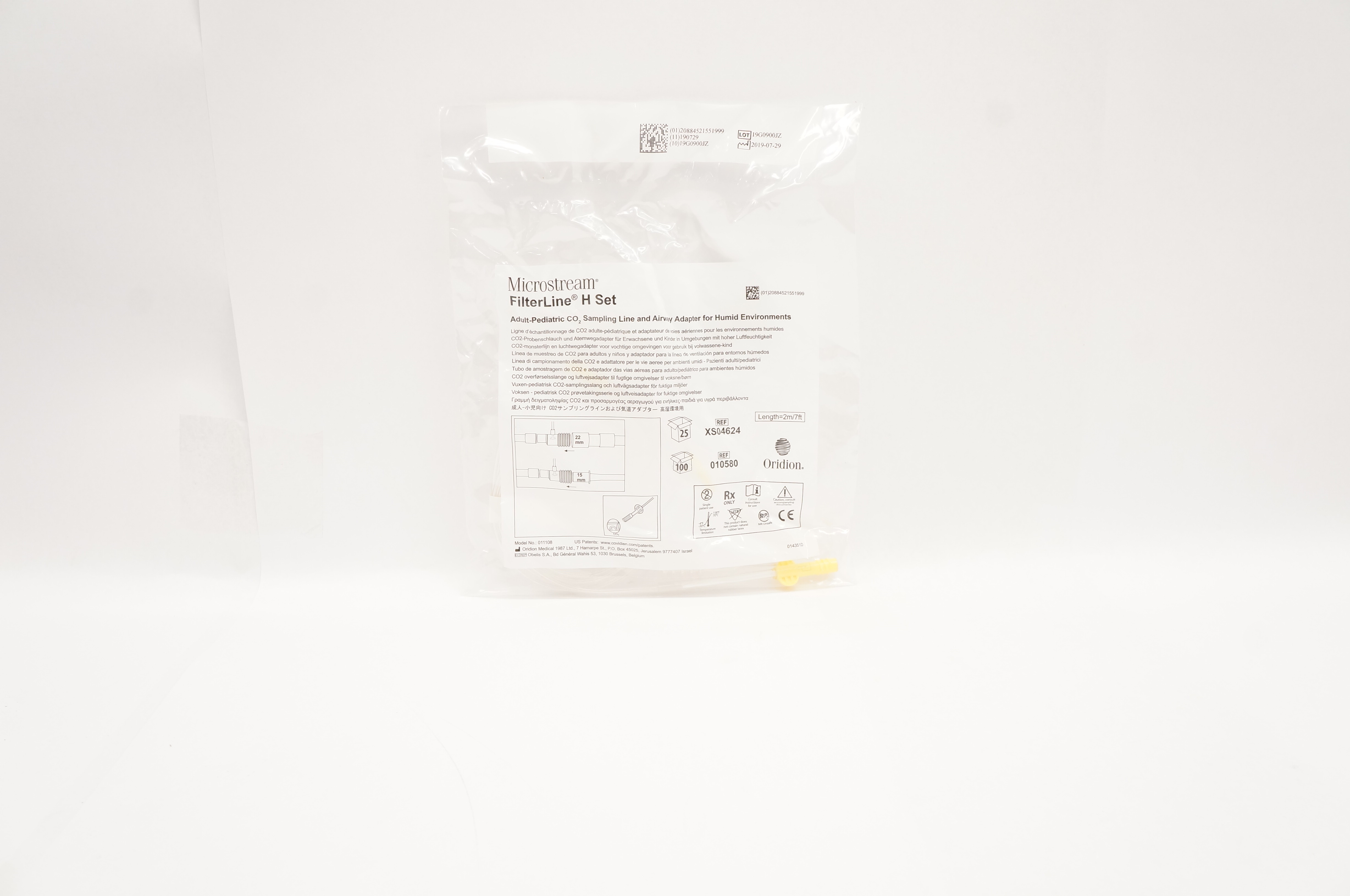 Oridion XS04624/010580 Microstream Adult-Pediatric CO2 Sampling Line & Adapter