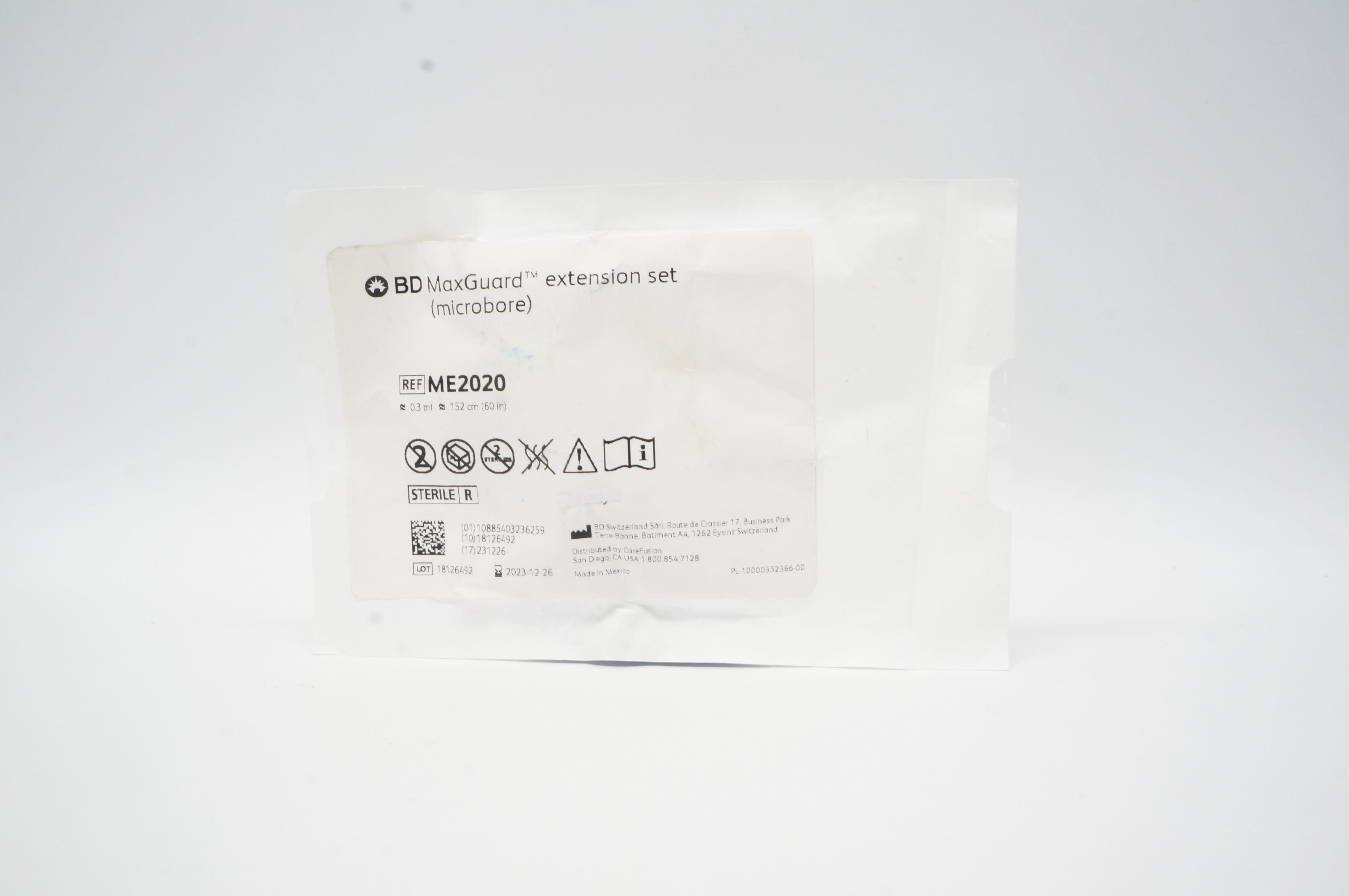 BD  ME2020 MaxGuard Extension Set 0.3ml 60inch