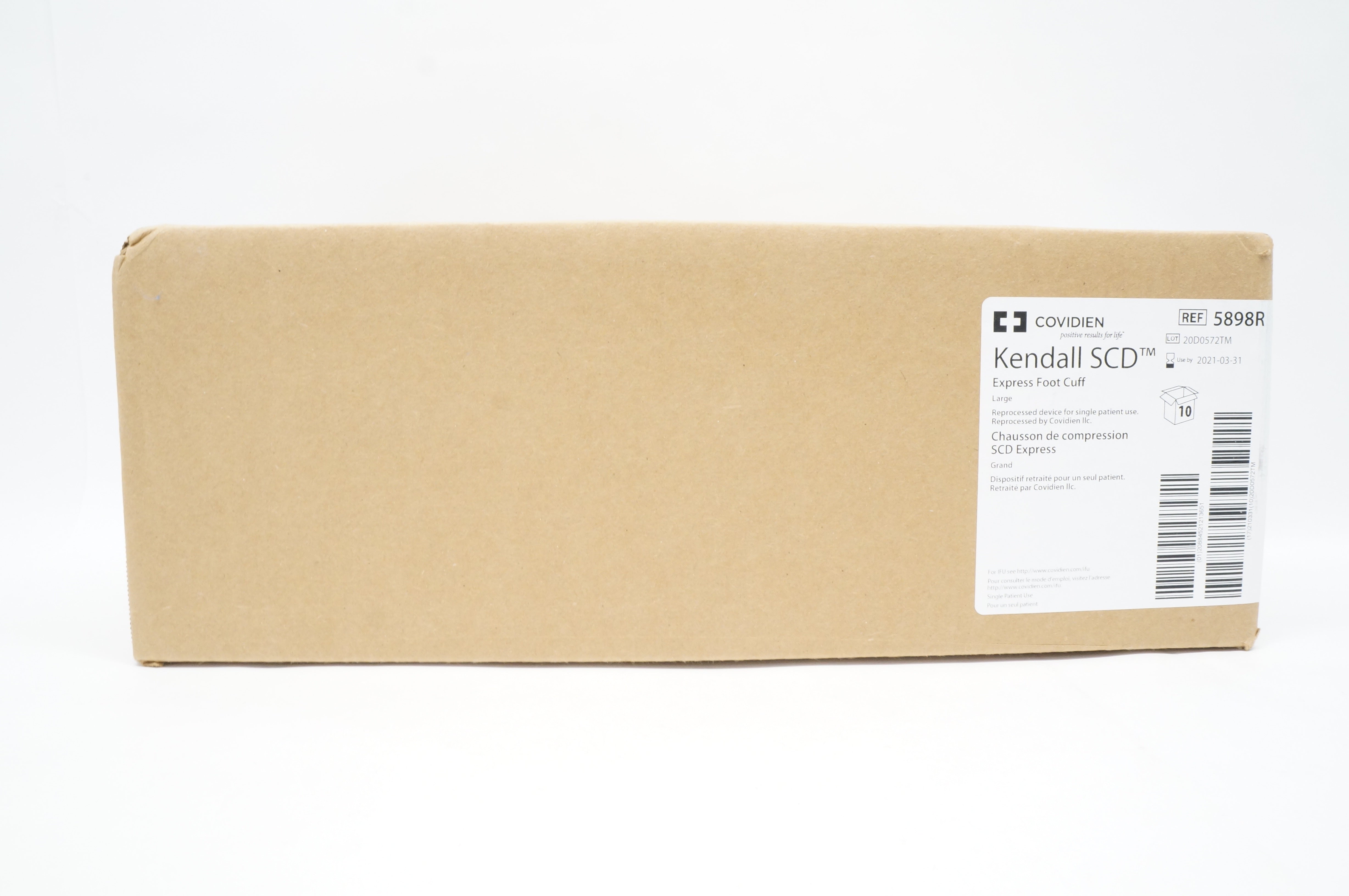 Covidien 5898R Kendall SCD Express Foot Cuff Large - Case of 10