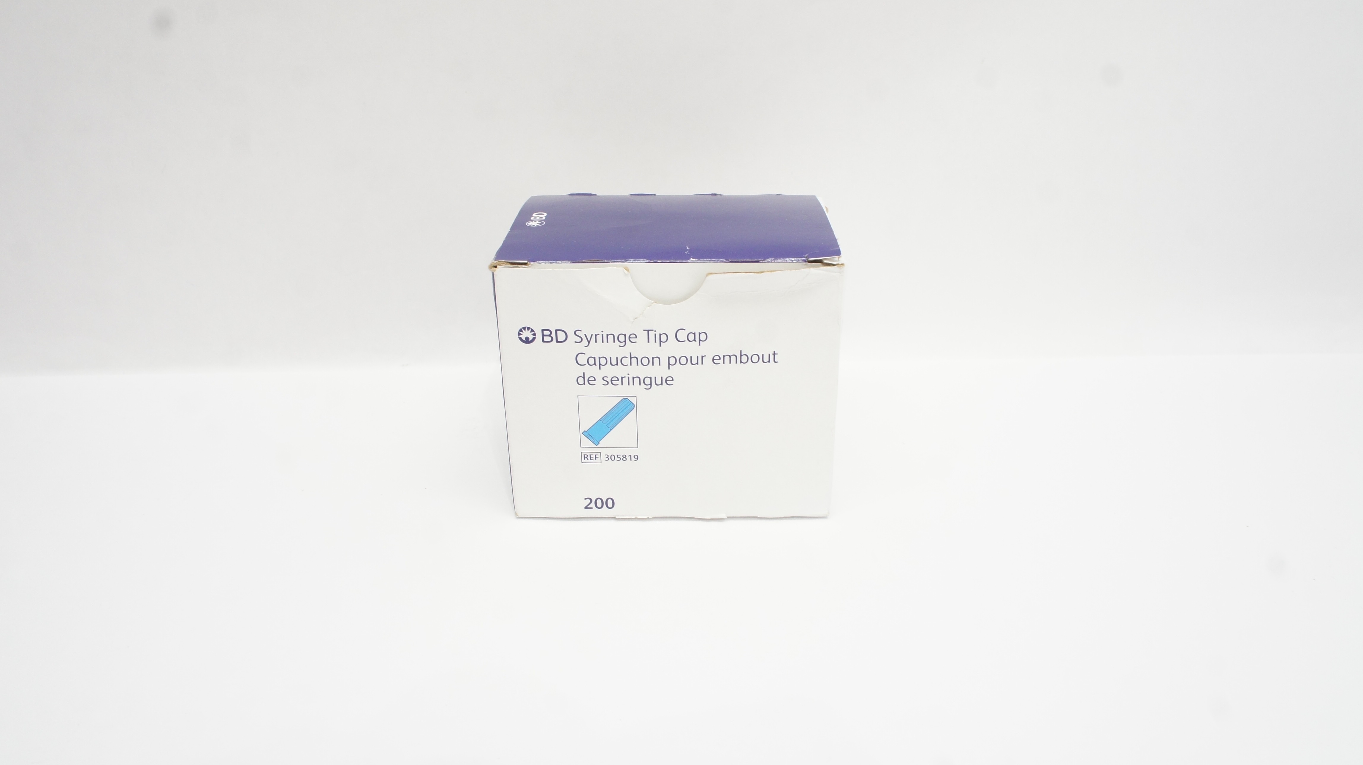 BD 305819 Syringe Tip Cap - Box of 200