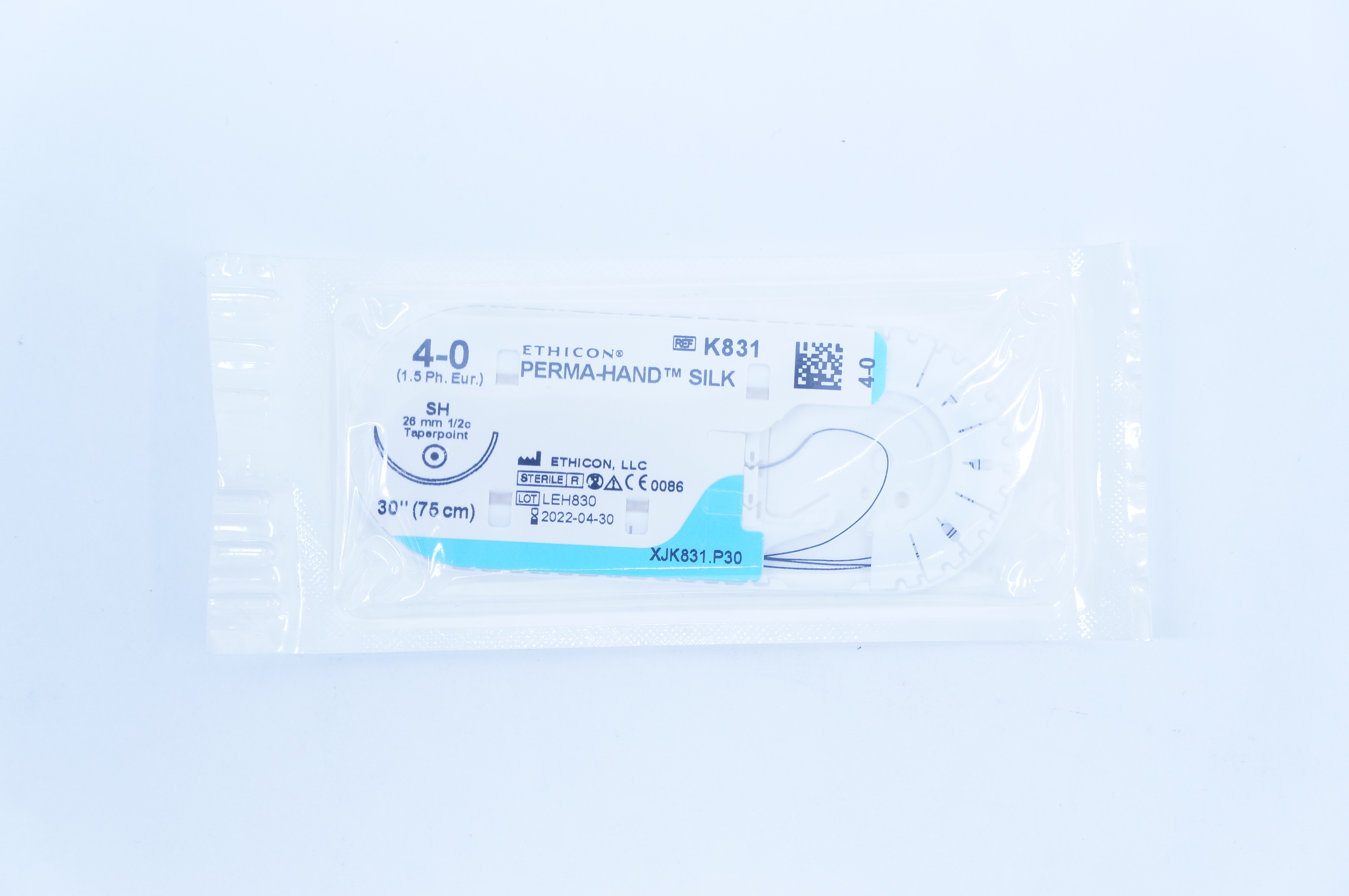 Ethicon K831 4-0 Perma-Hand Silk SH 26mm 1/2c Taperpoint, 30inch