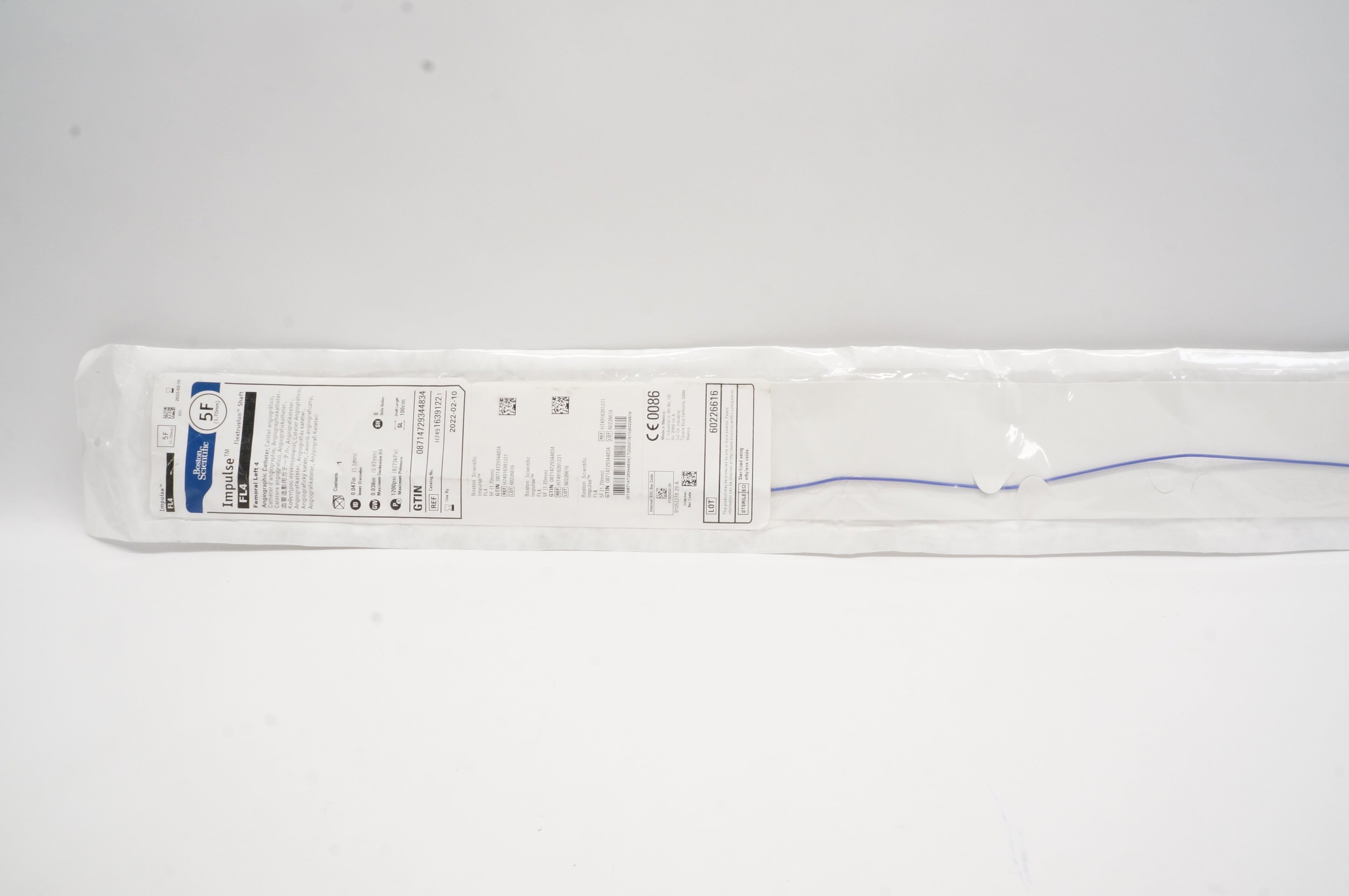 Boston Scientific 1639122 Impulse FL4 Femoral Left 4 Angiographic Catheter 5F